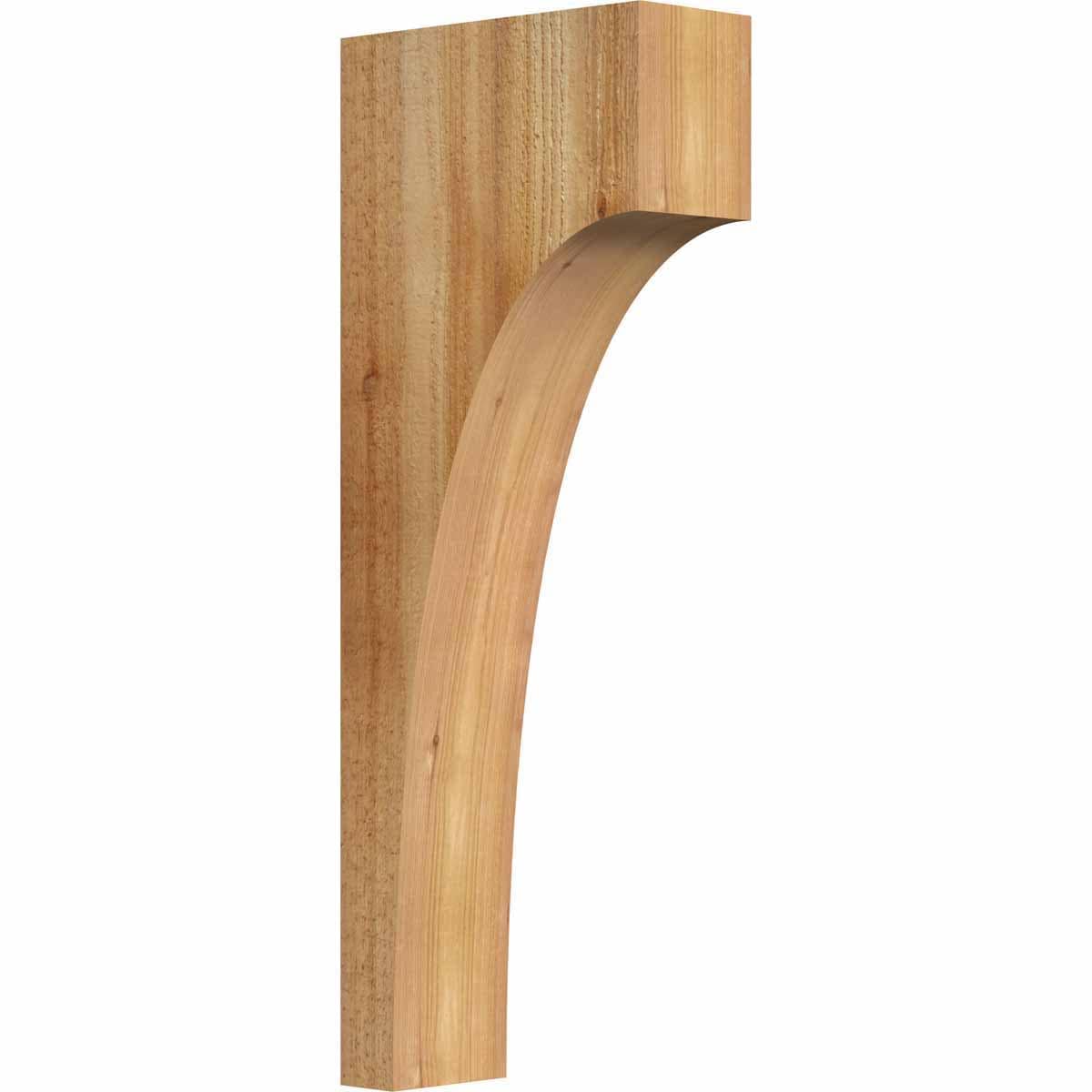 Ekena Millwork COR04X10X26HUN00RWR 4-in x 10-in x 26-in Huntington Unfinished Western Red Cedar Wood Paintable/Stainable Corbel