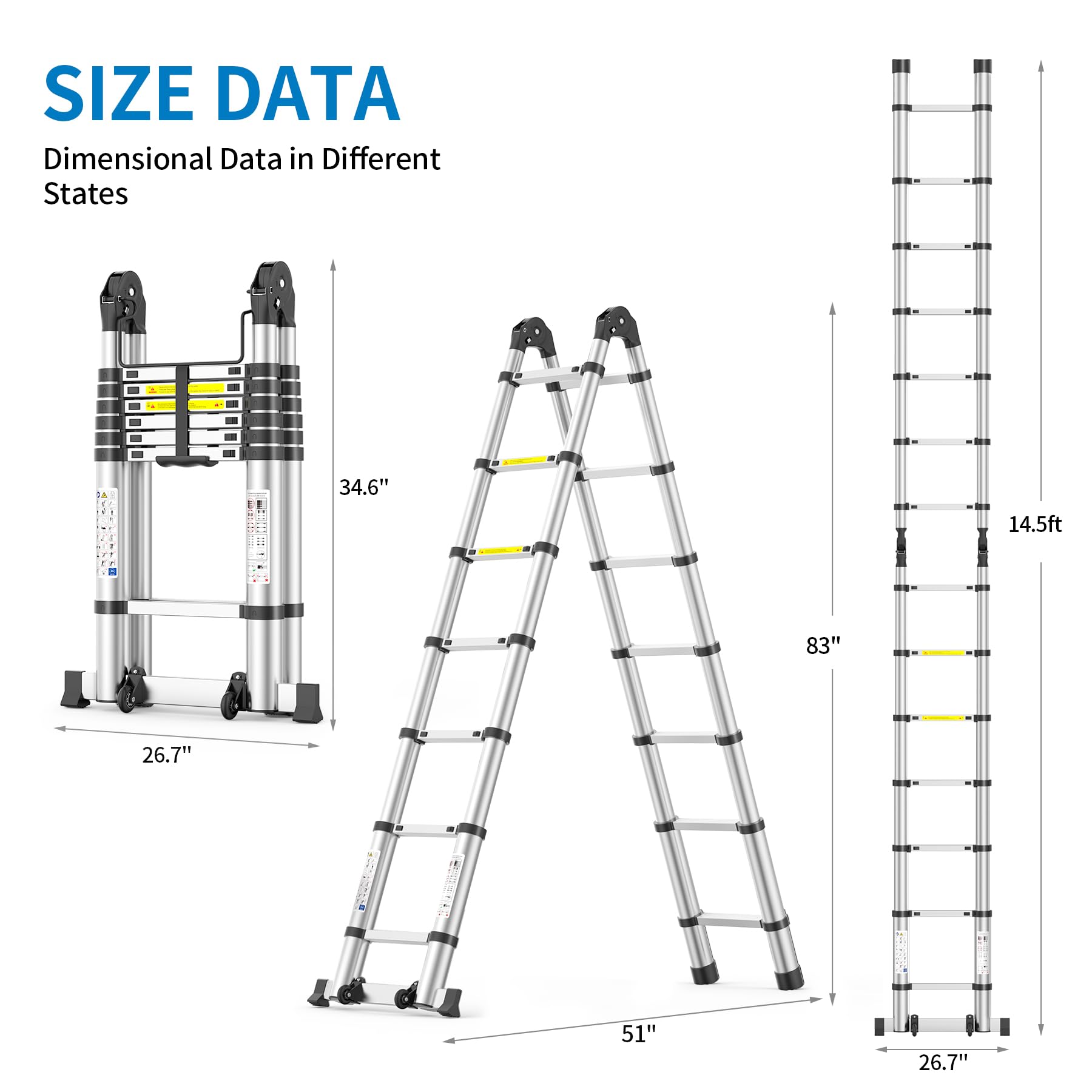 Linder Group Inc L3PC3WFE Extension-Ladders - View #2