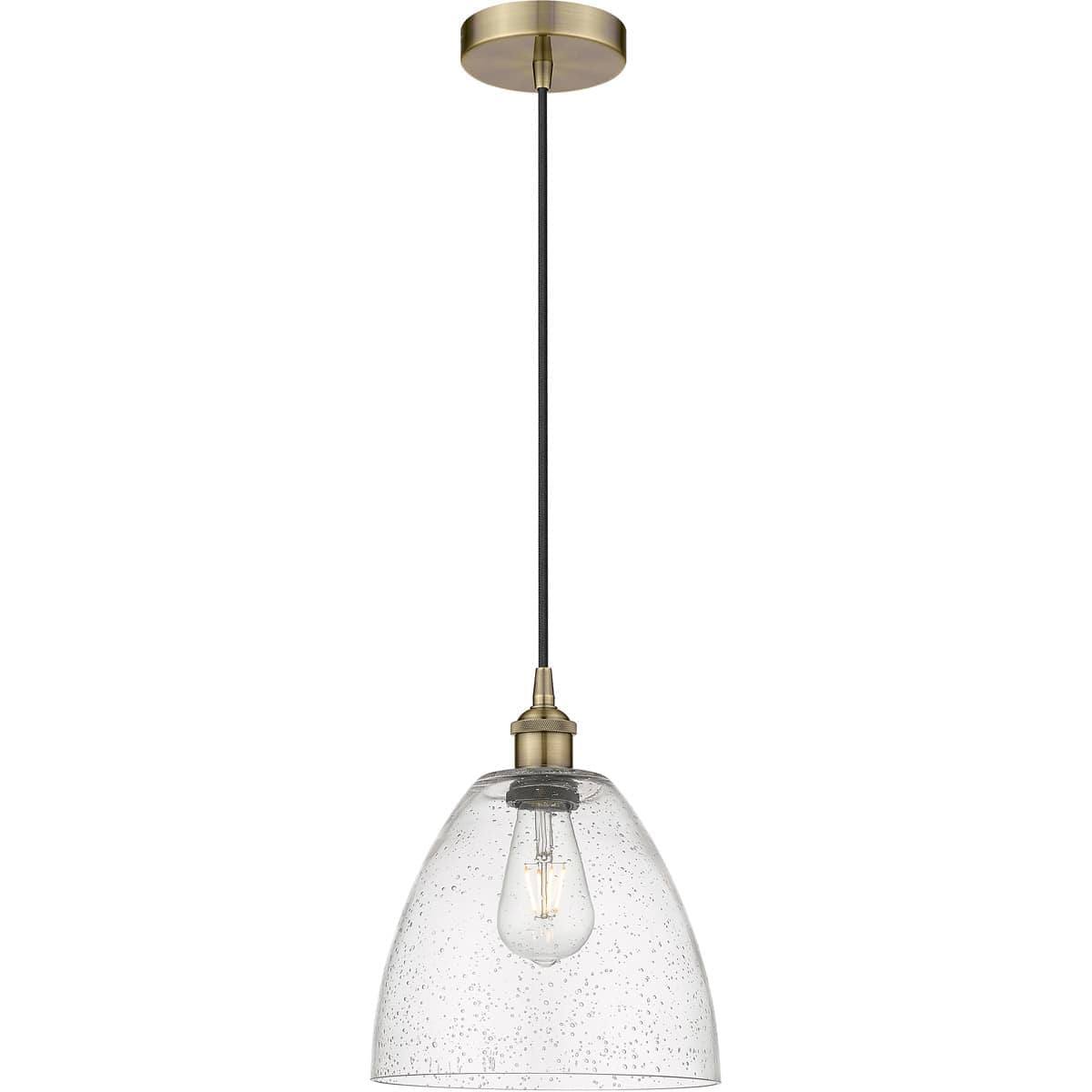 Innovations Lighting -  616-1P-AB-GBD-94-LED Edison Dome Mini Pendant Antique Brass