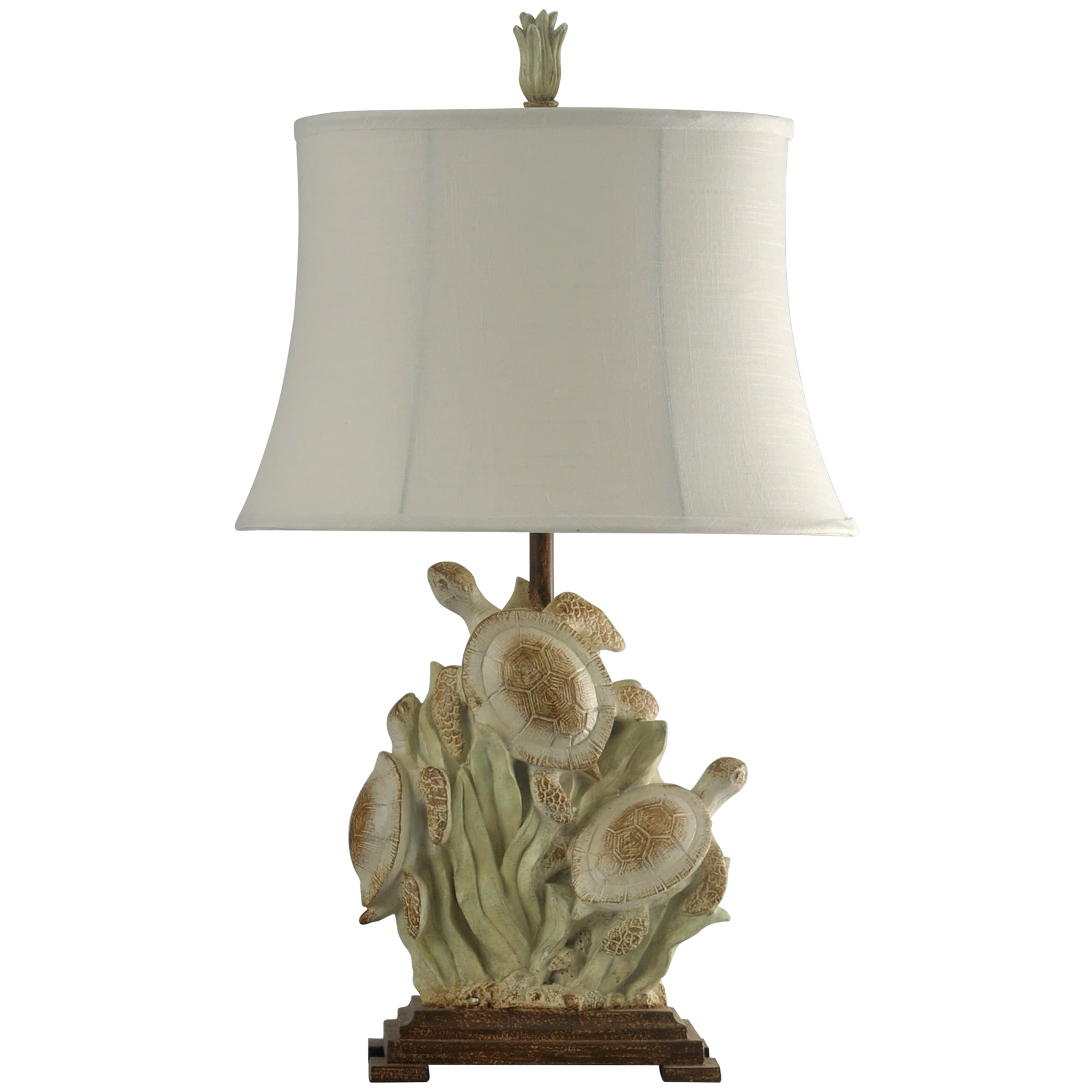 StyleCraft Home Collection 31-in Light Green, Brown, White Table Lamp ...