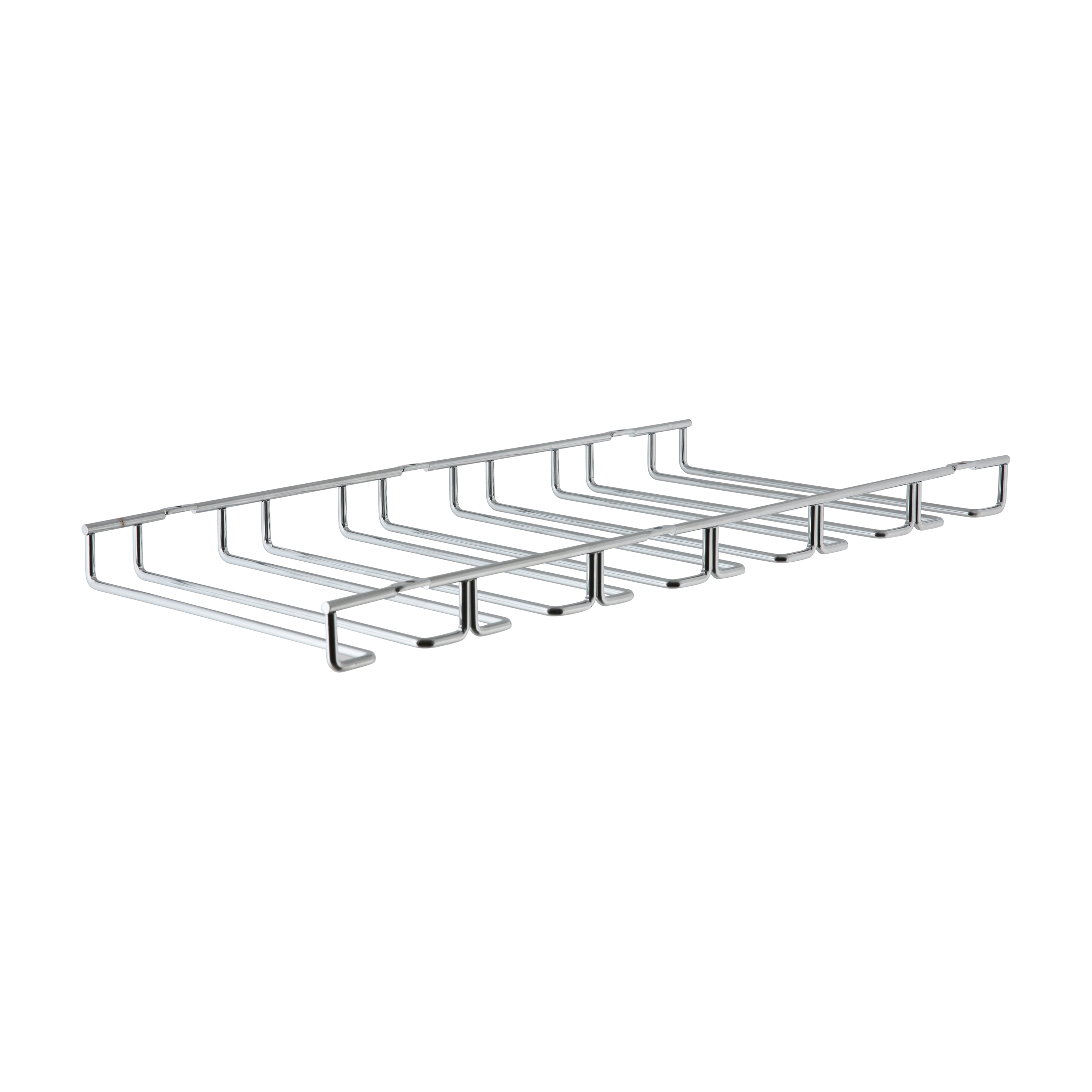 Organize It All 20-in W x 1.38-in H 1-Tier Cabinet-mount Metal Stemware  Holder in the Cabinet Organizers department at