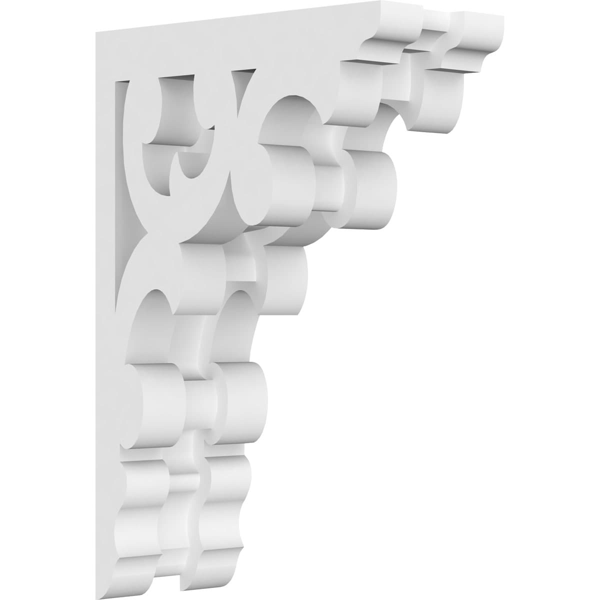 Ekena Millwork CORP01X04X06VI 1.875-in x 4-in x 6-in Vienna Unfinished White PVC Paintable Corbel