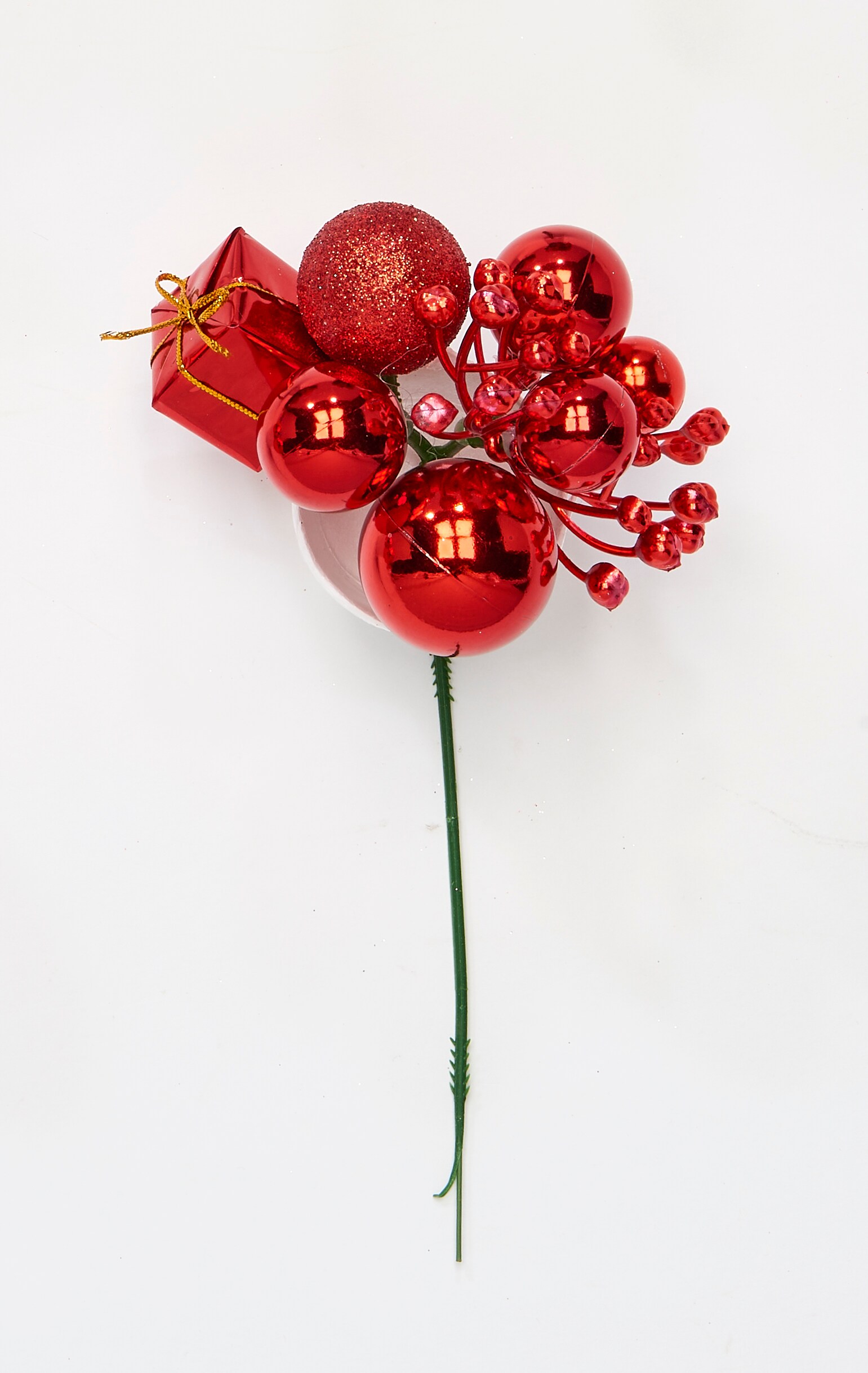 Worth Imports 12-Pack Red Ball Spray Christmas Tree Pick | 1822BU