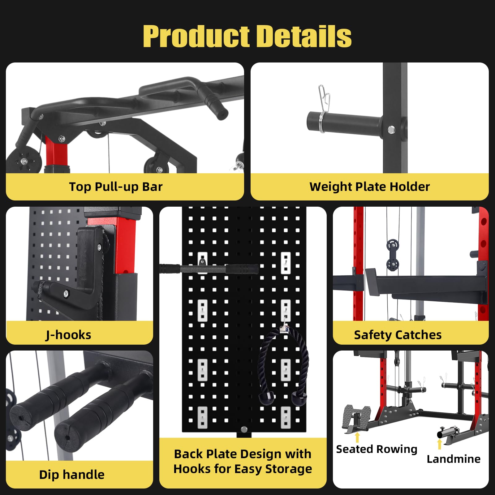 GarveeLife C3H-4QLHWN-WI0MOA Lat-Pull-Down-Machines - View #5