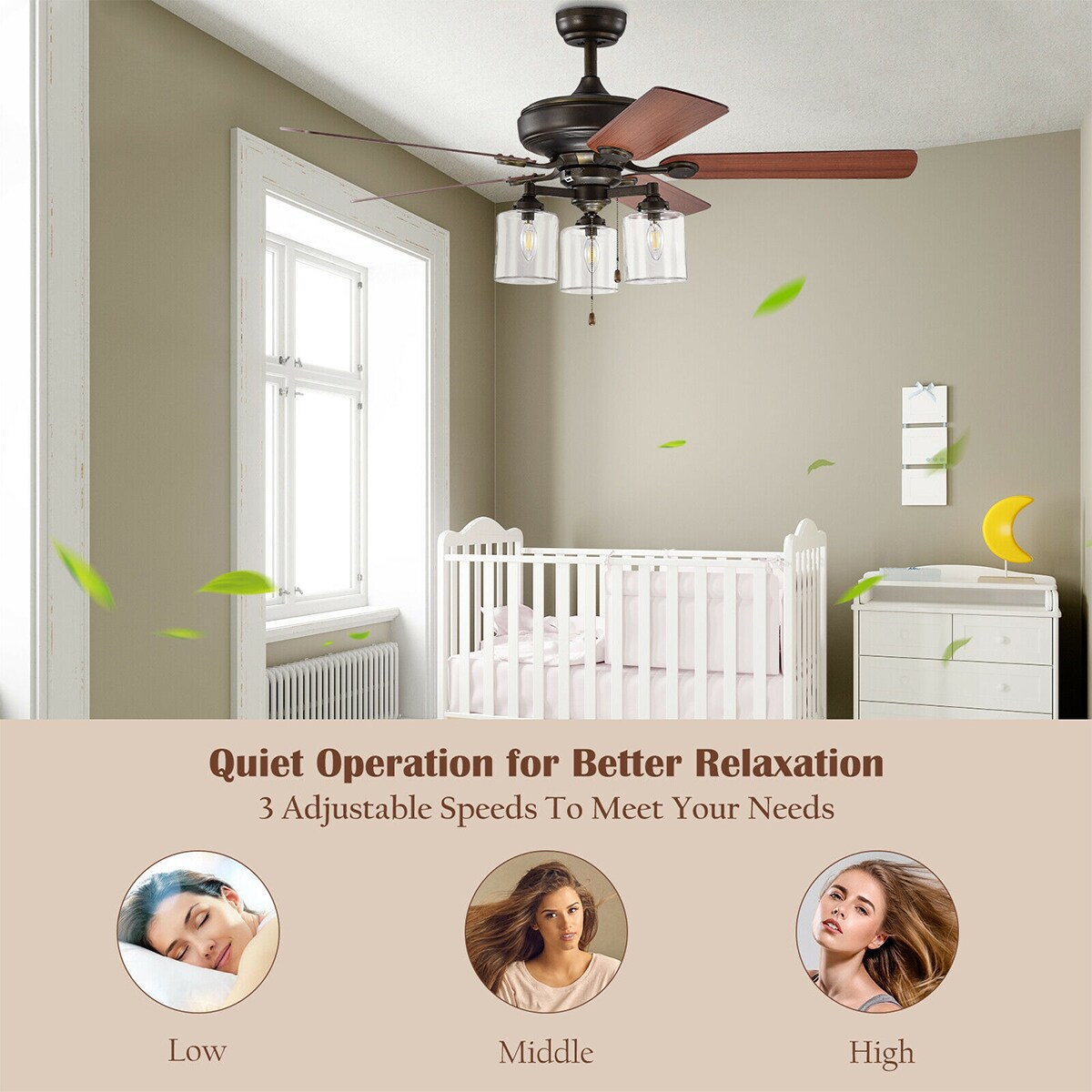 WELLFOR DZJ24571US Ceiling-Fans - View #5