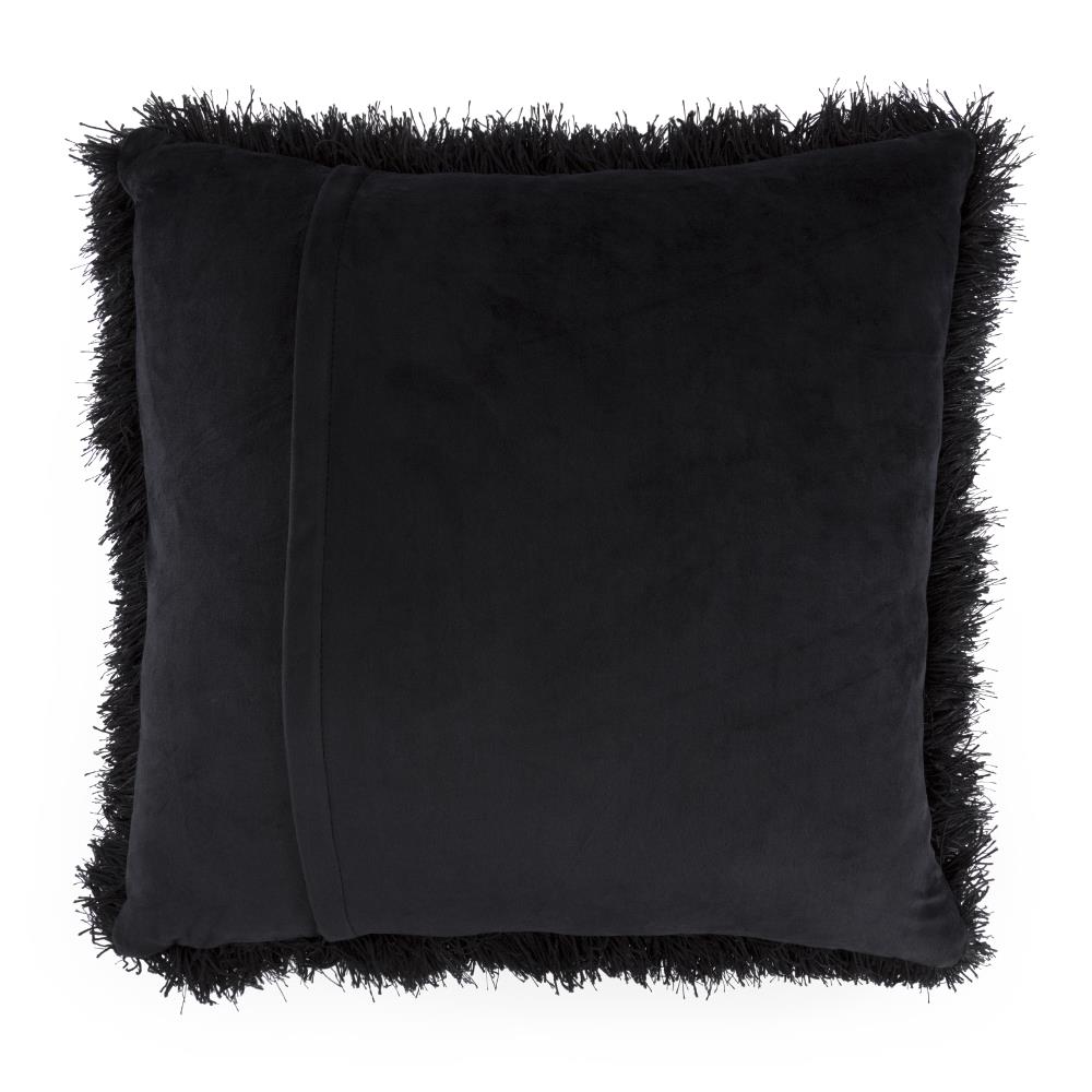 Oversized Floor or Throw Pillow Square Luxury Plush- Shag Faux Fur Glam  Decor Cushion for Bedroom Living Room or Dorm by Hastings Home (Grey)
