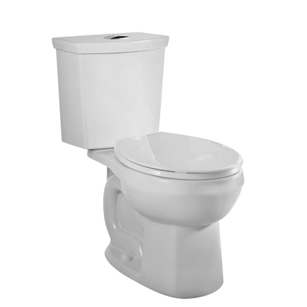 Clean White Dual Flush Elongated Chair Height 2-piece WaterSense Toilet 12-in Rough-In 1.6-GPF | - American Standard 3381.216.020