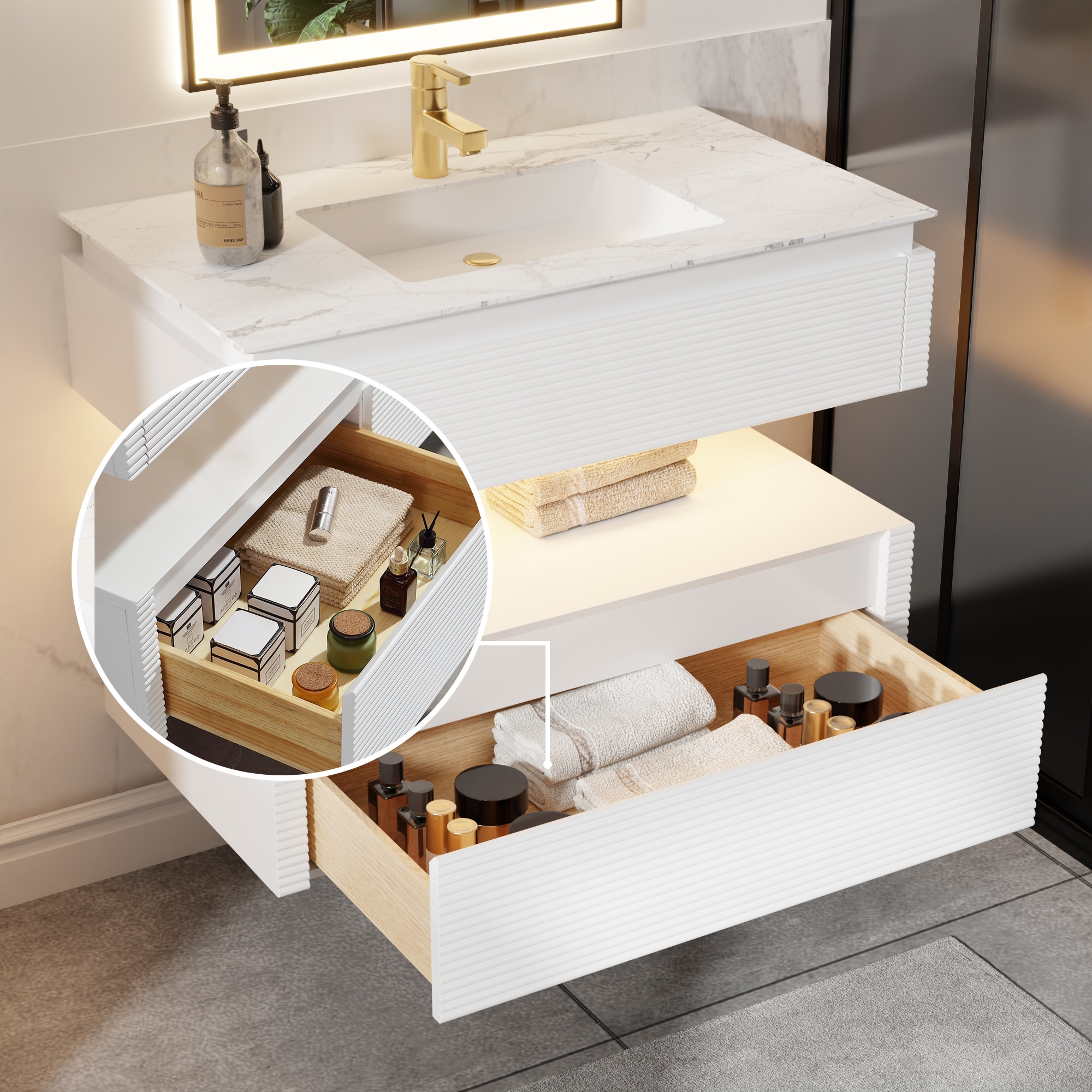 ExBrite SC3620V12WH Bath-Vanity-Combo - View #4