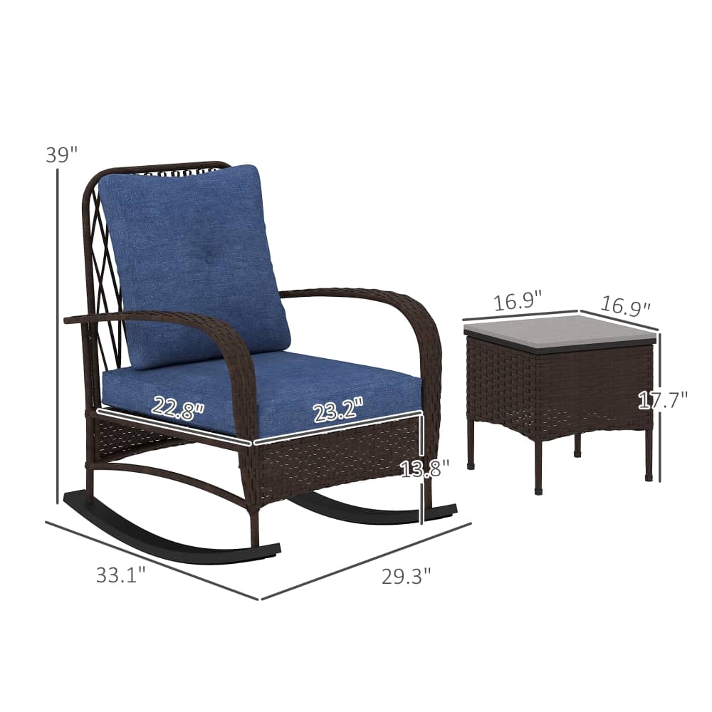 Coolbibila GARETH-PATIO-BROWN Patio-Conversation-Sets - View #3