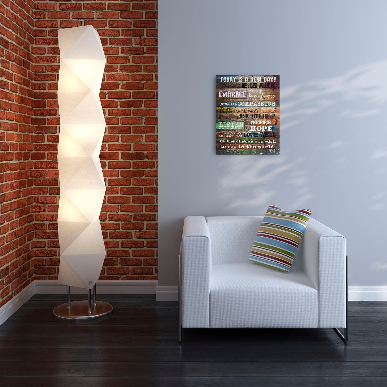 Chevington column deals floor lamp