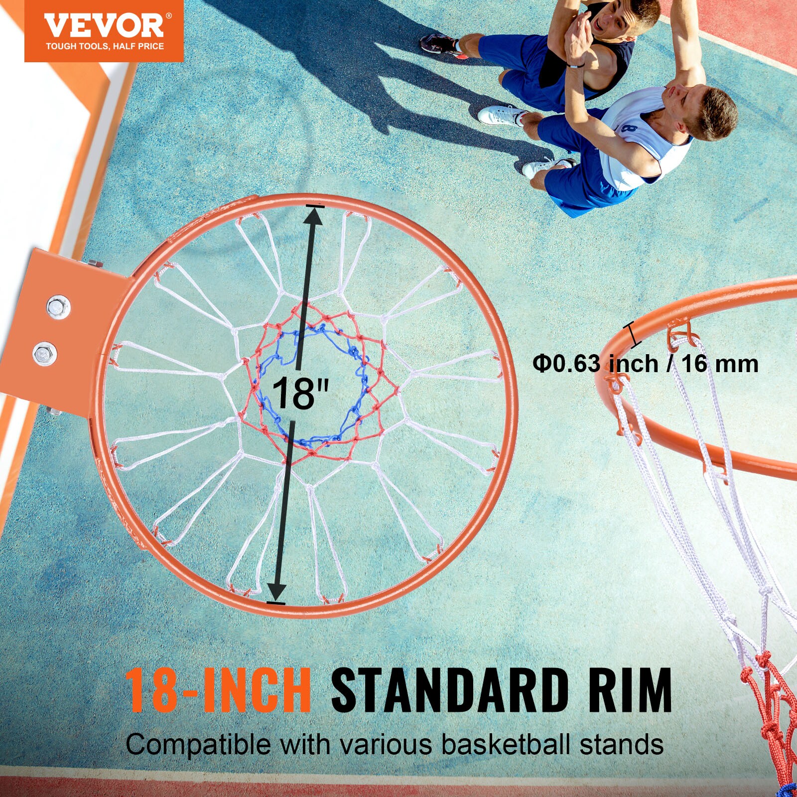 VEVOR LK18CBZKFTSTI4VGNV0 Basketball-System - View #3