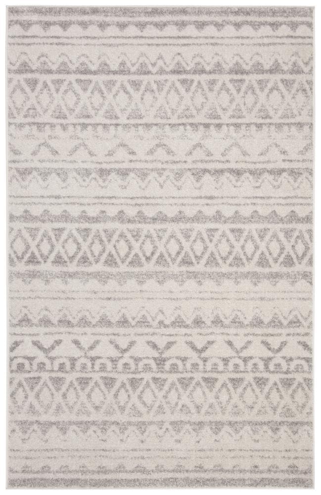 Safavieh ADR119B-8 Adirondack Gage 8 x 10 (ft) Loomed Polypropylene Ivory/Gray Rectangular Indoor Distressed/Overdyed Lodge Area rug