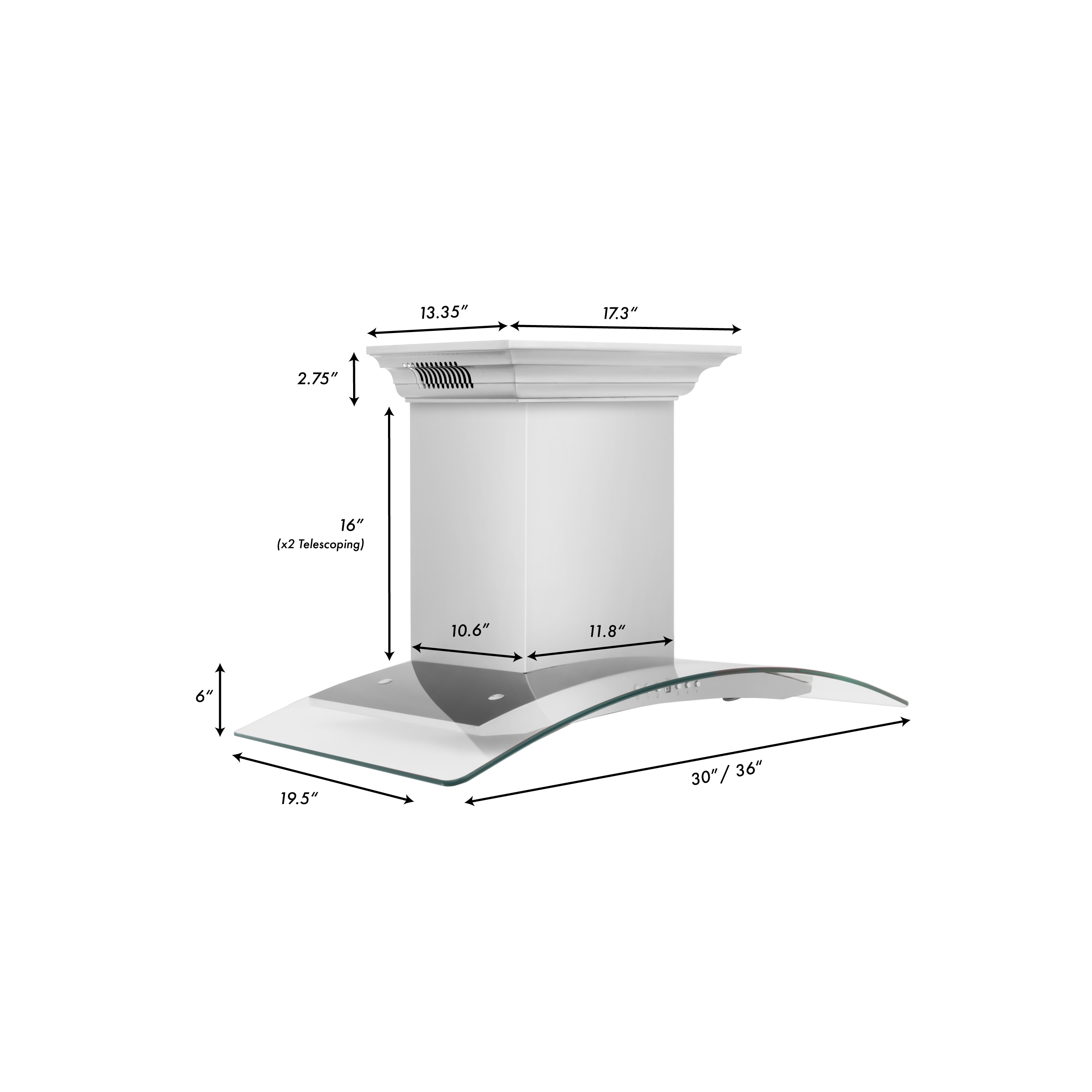 ZLINE KITCHEN & BATH KN4CRN-BT-36 Wall-Mounted-Range-Hoods - View #10