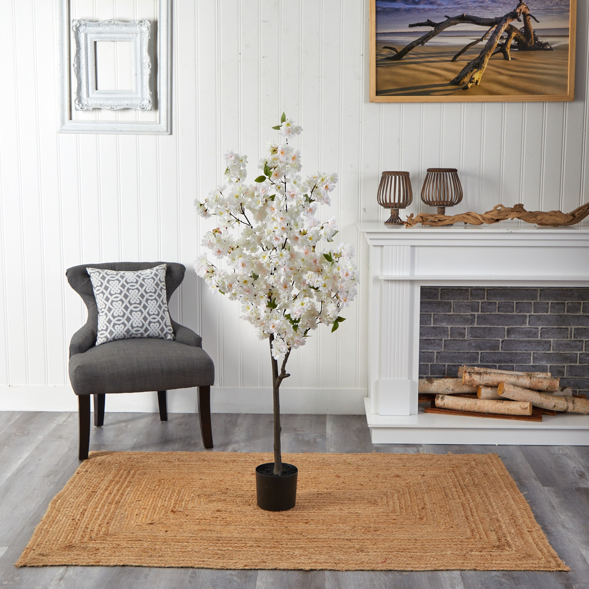 Nearly Natural T2722-WH Artificial-Plants-Trees - View #3