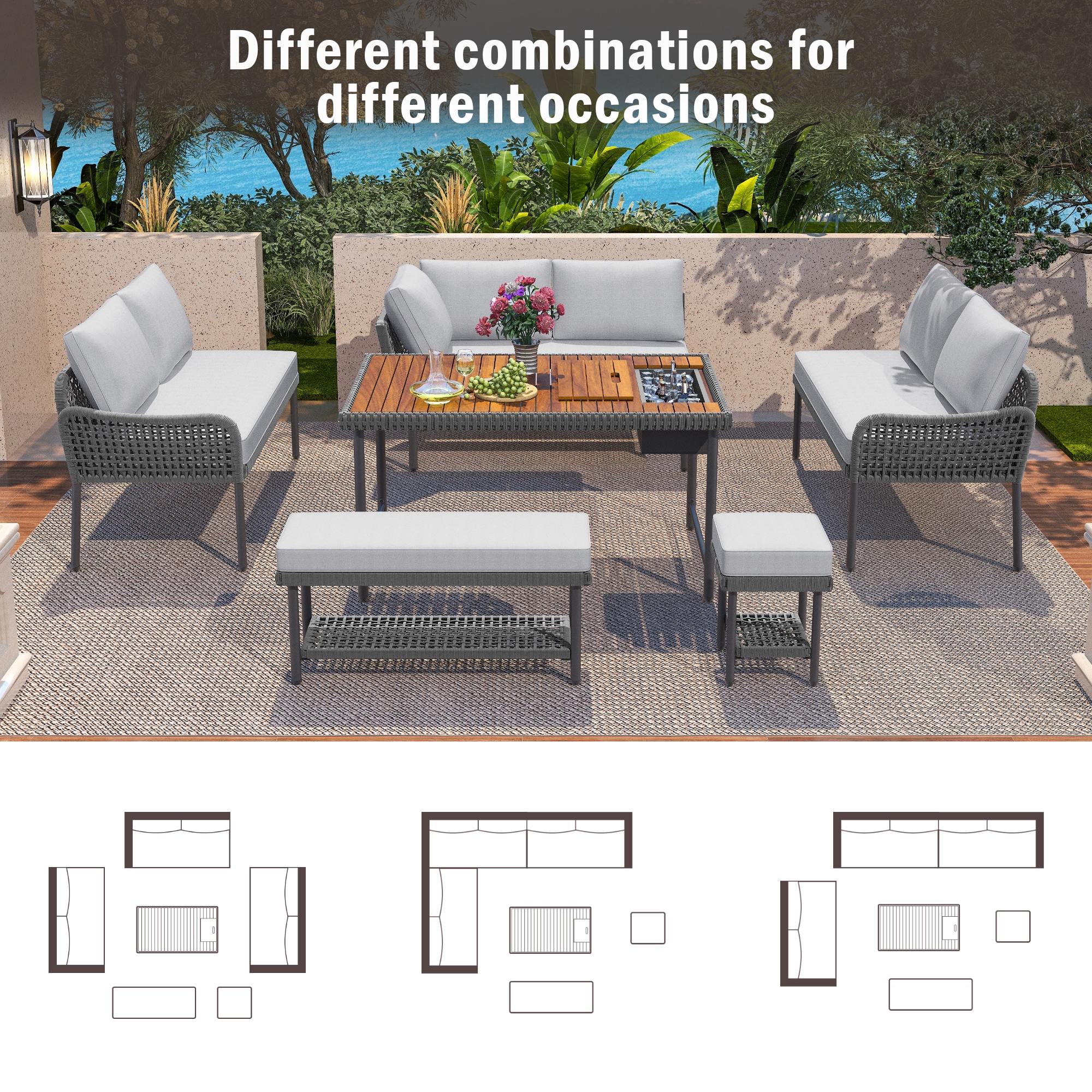 Dimakai DK-US-78AAE Patio-Conversation-Sets - View #10