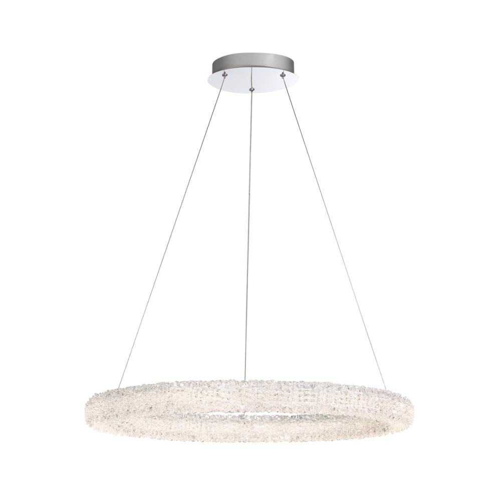 Eurofase 34153-017 Sassi 1 -Light Chrome Transitional Integrated LED For Use in Dining Rooms, Foyers, Kitchens, Living Rooms Chandelier