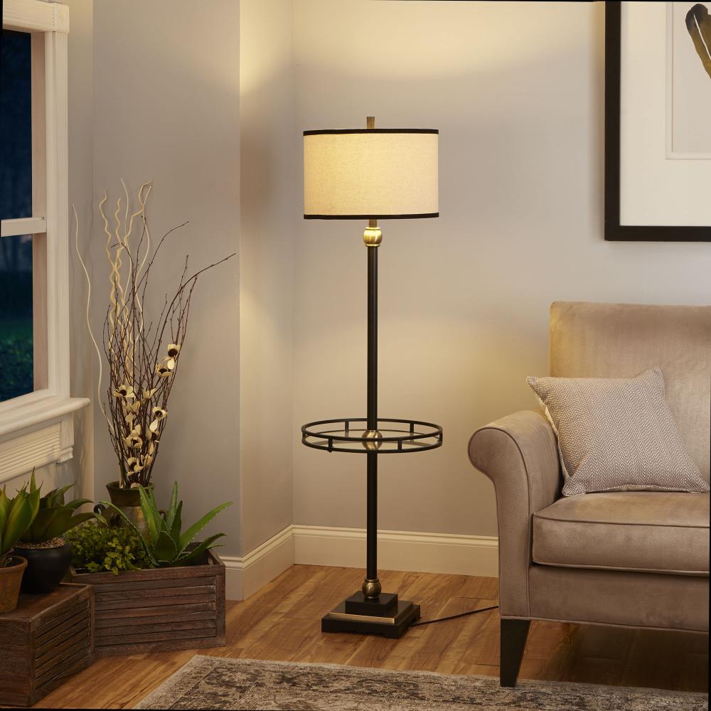 Cheyenne Products 60-in Gold and Black Shaded Floor Lamp in the Floor ...