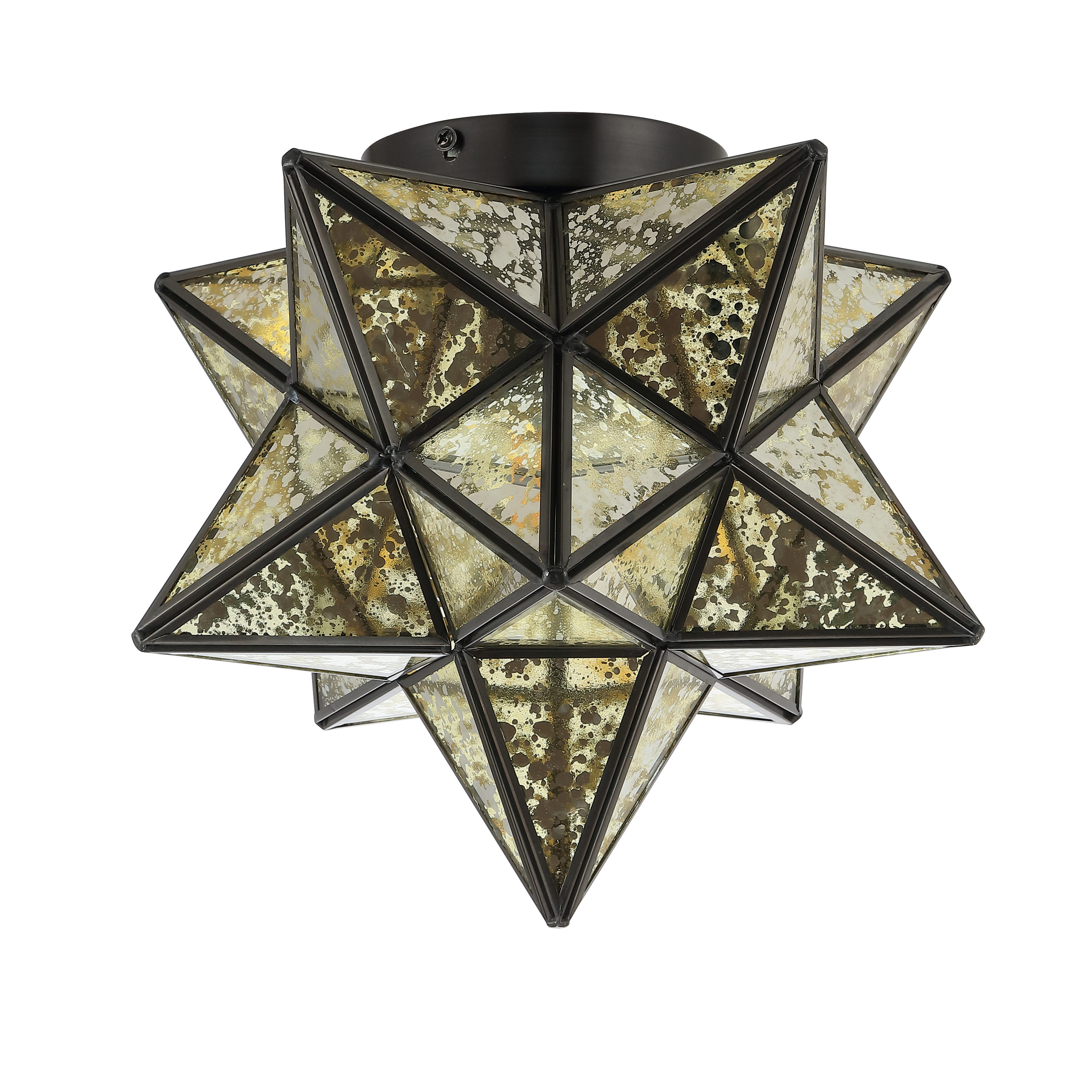 Stella 12" Moravian Star LED Flush Mount in Oil Rubbed Bronze