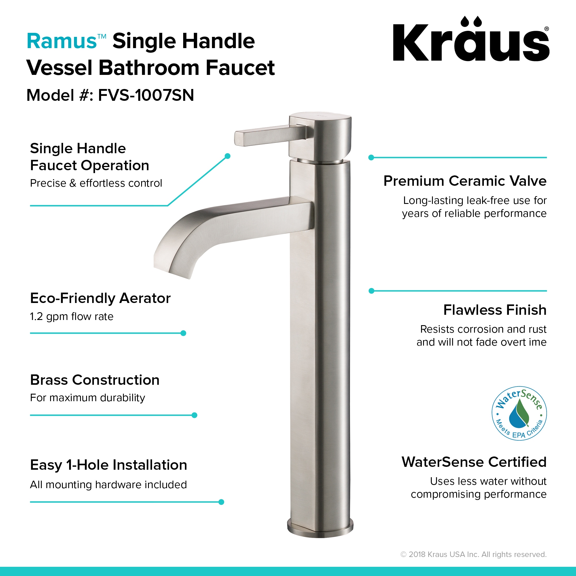 Kraus FVS-1007SN Lavatory-Faucets - View #7
