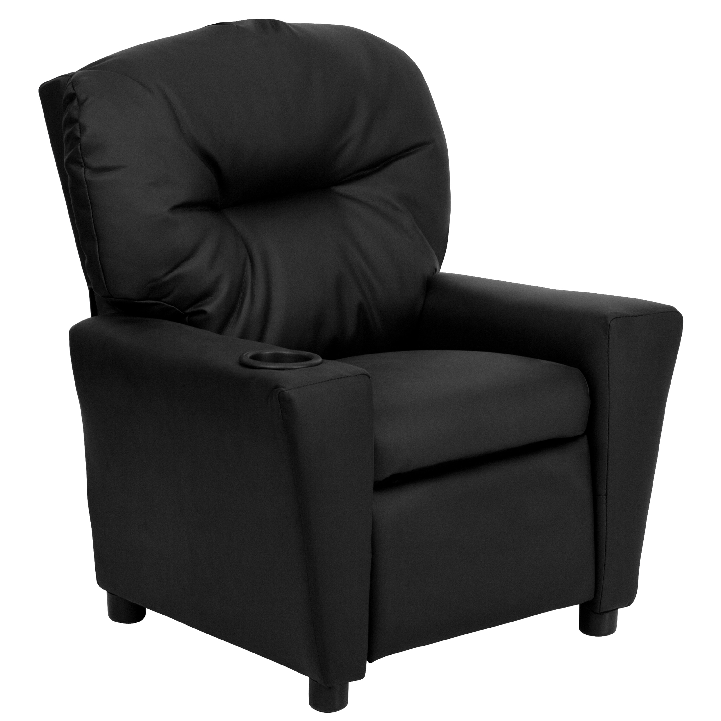 Flash Furniture 847254017961 28-Inches Black Leather Upholstered Kids Accent Chair