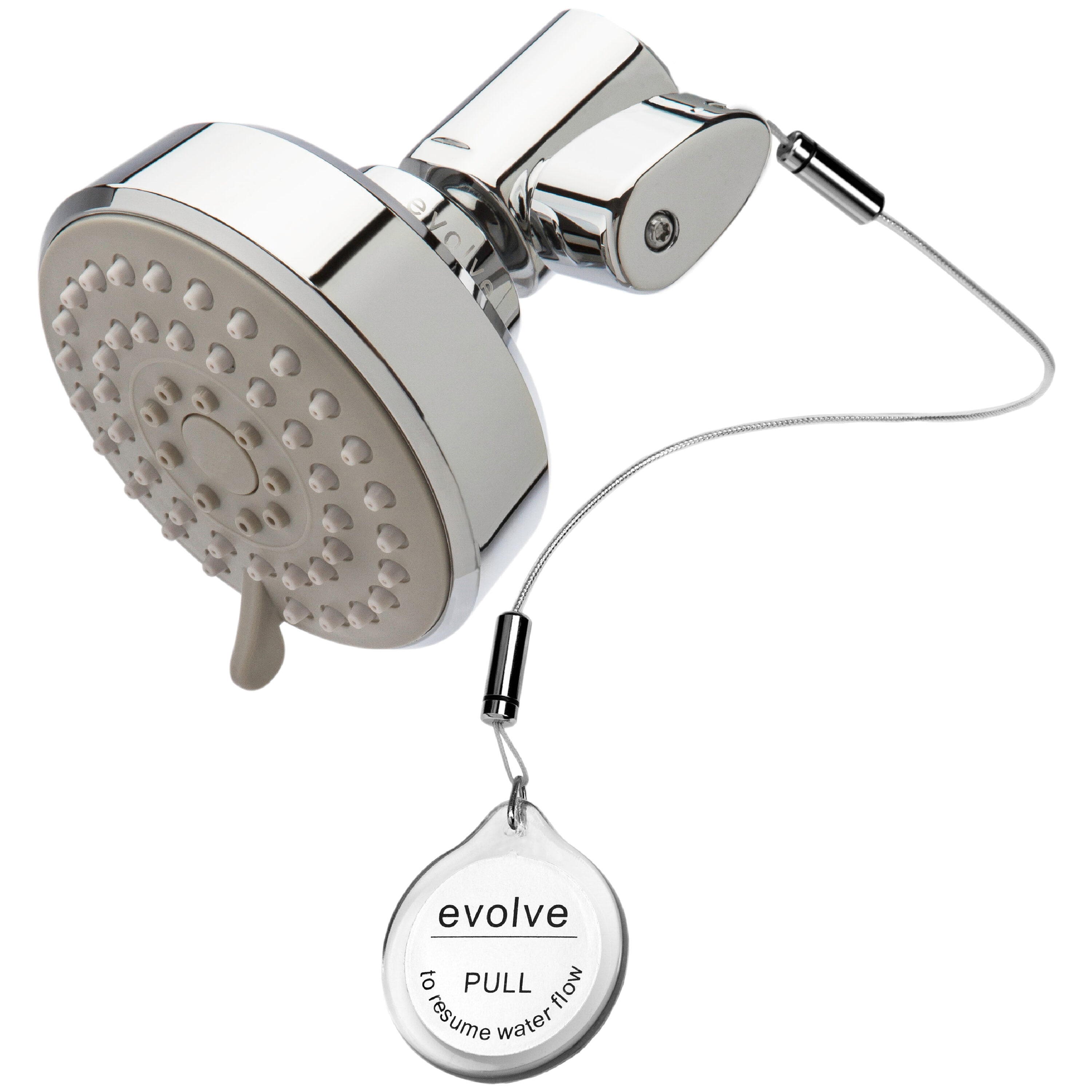 Evolve EV3011-CP125-SB 1.0 -Spray Chrome 3.25-in Round Fixed Shower Head 1.25 GPM