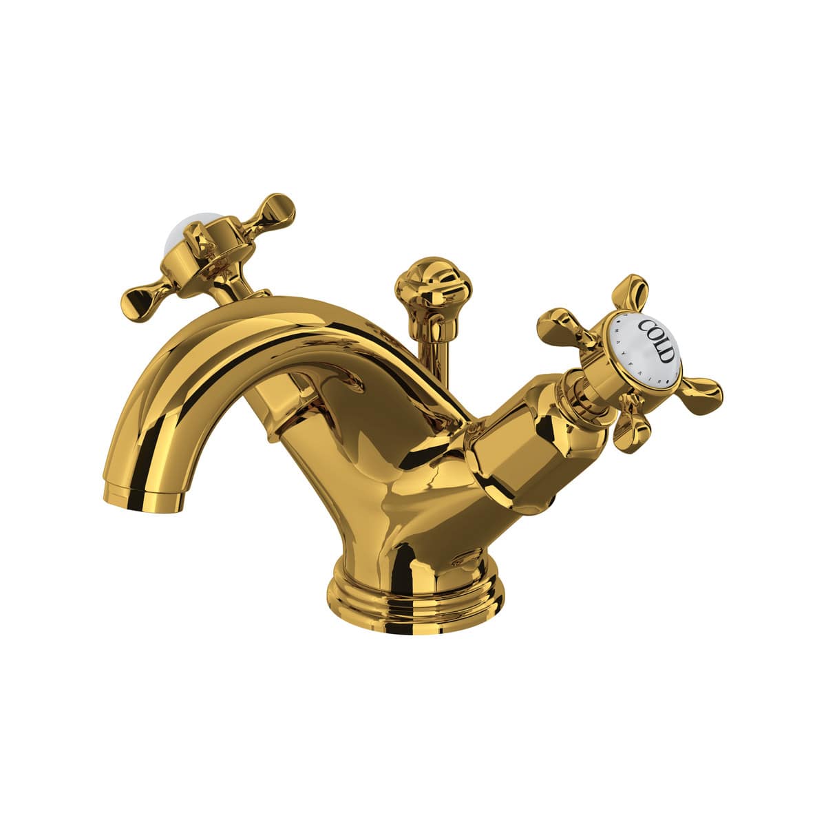 Rohl U.3626X-ULB-2 Edwardian 1.2 GPM Single Hole Lavatory Faucet in Unlacquered Brass (Valve Included)