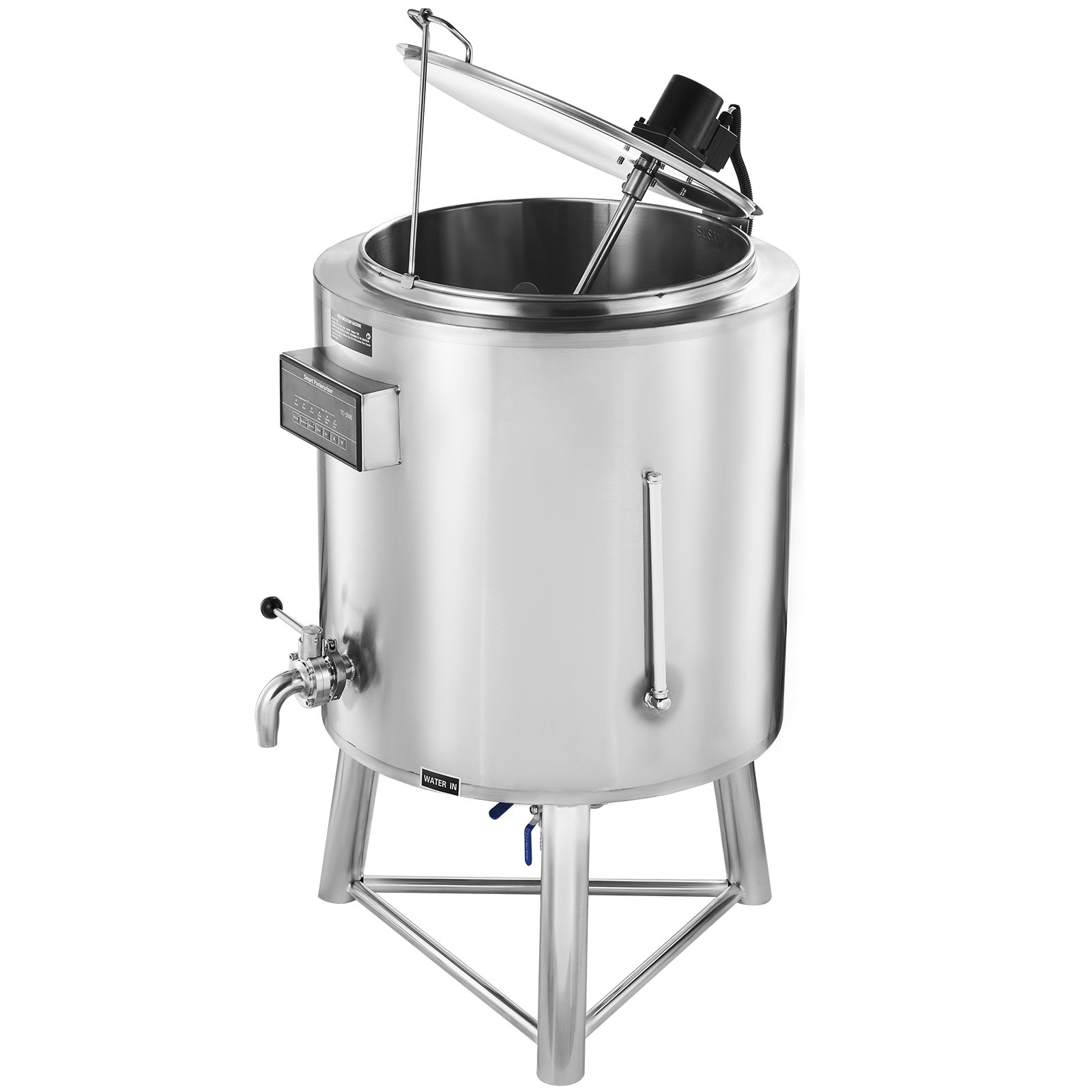 VEVOR SCLDSBSSJJ1006418V7 Milk Pasteurizer 100L Commercial Milk Pasteurization Machine Food Grade 304 Stainless Steel Professional Pasteurization with Time and Temperature Control for Milk Juice Yogurt Sterilization