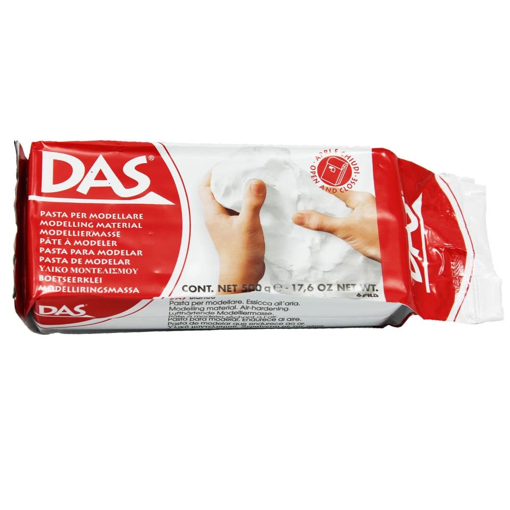 Das Modelling Clay Air-Dry Sculpting No Baking Self Hardening White 500g  1.1 Lb
