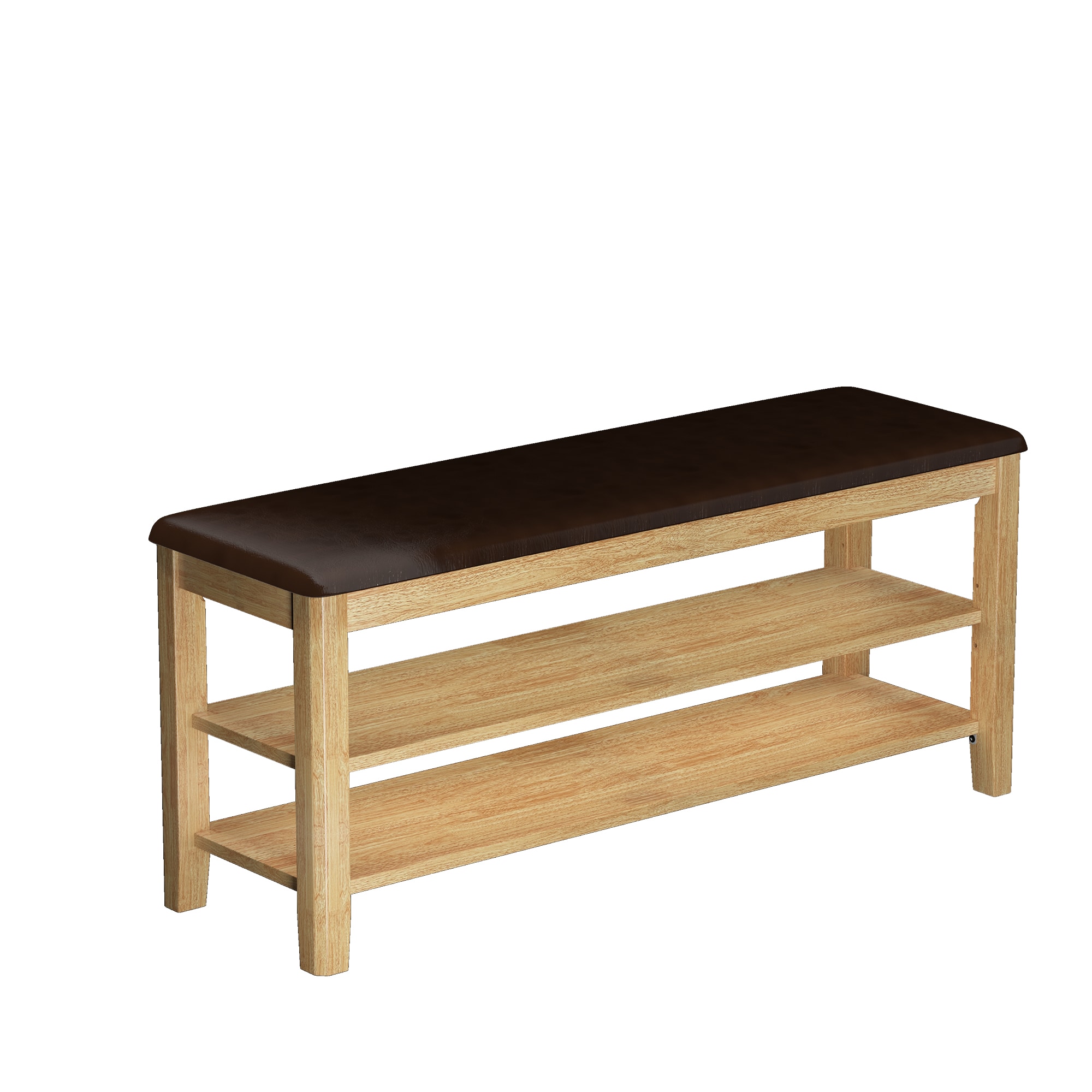 FurniFusion SF-R-XD-BR 17-Inches H 2 Tier 4 pair Brown MDF Shoe rack