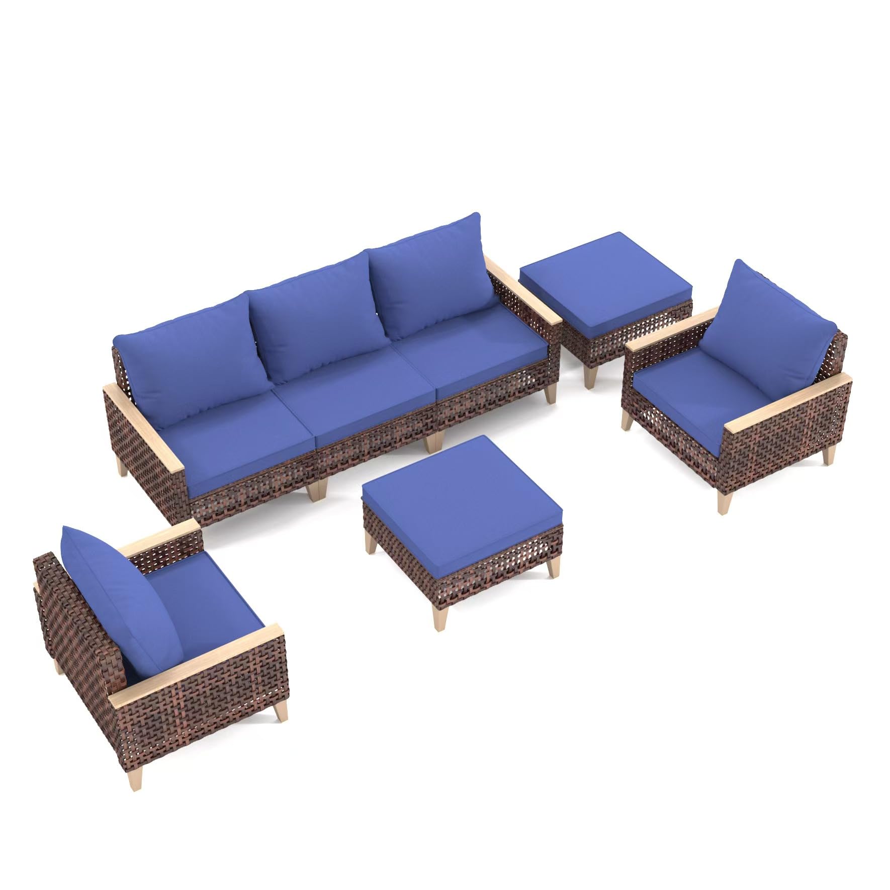 CESICIA R29-5P-BR Patio-Conversation-Sets - View #2