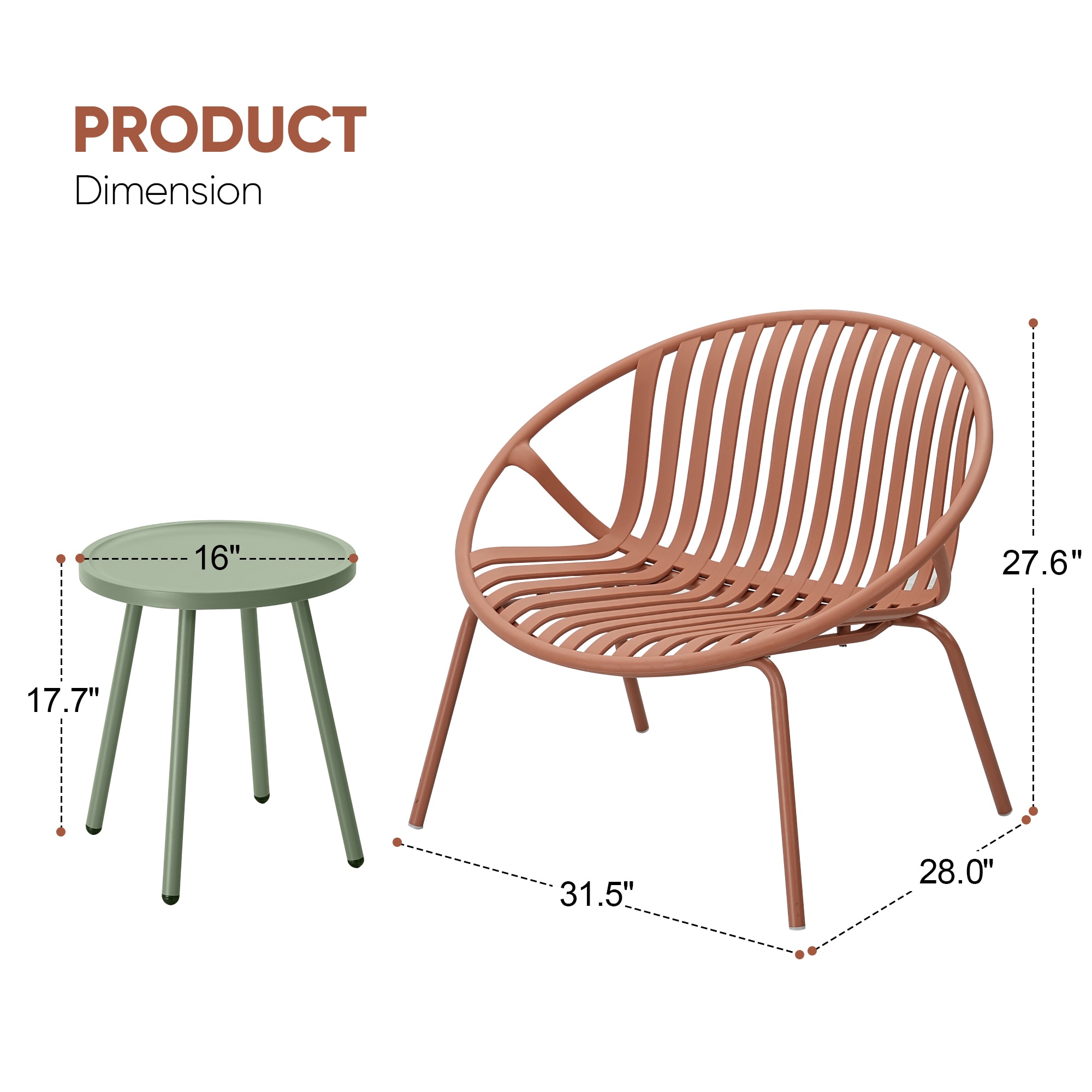 Werph PEC3C Patio-Conversation-Sets - View #2