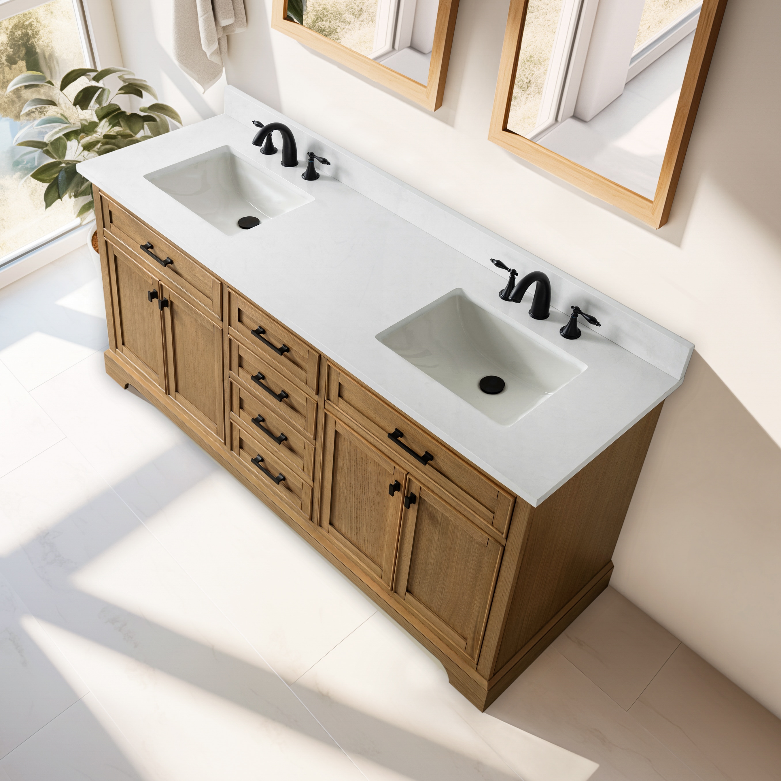 Design Element ML-72-OKV Bath-Vanity-Combo - View #4