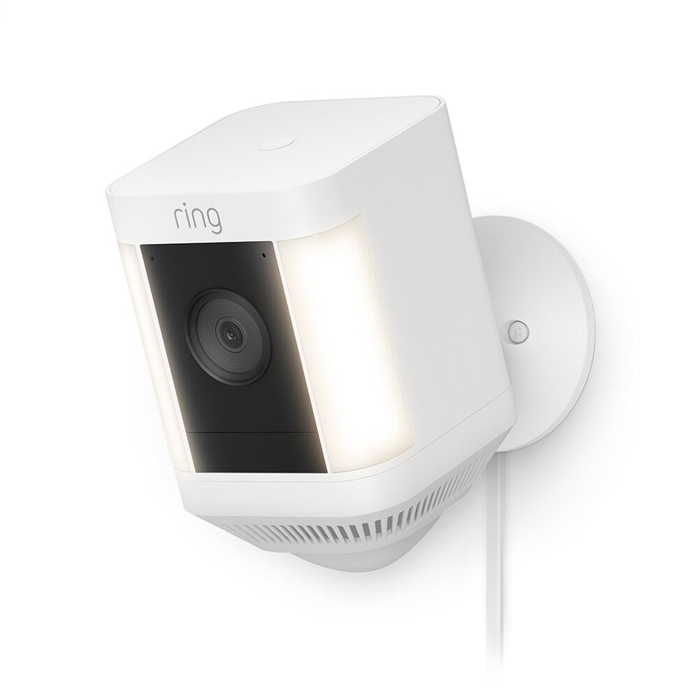 Ring Spotlight Cam Plus, Plug-In - Smart Security Video Camera with 2  Motion-Activated LED Spotlights, 2-Way Talk, Color Night Vision, White in  the Security Cameras department at