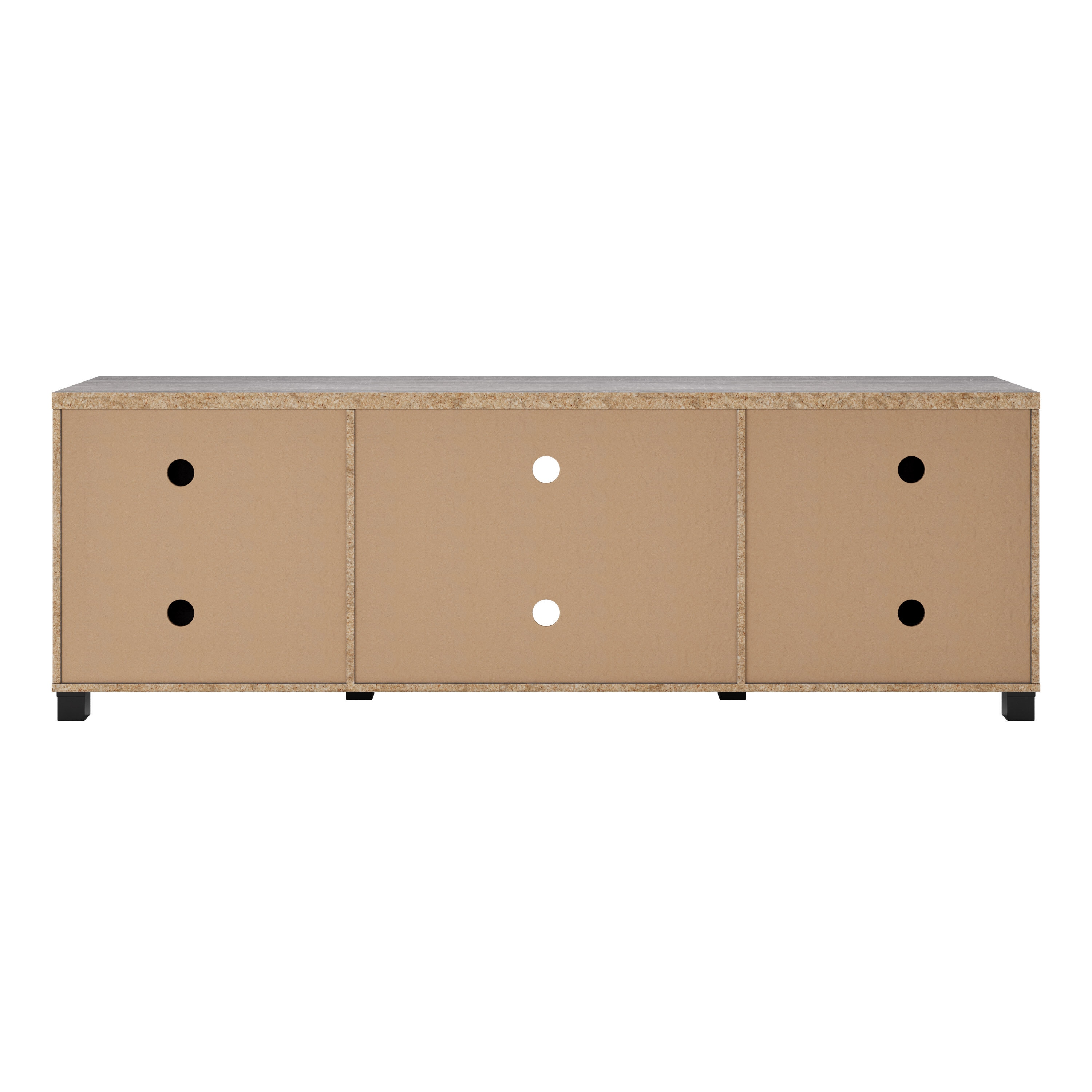 Virlomi Dark Gray 71" TV Stand with Cabinet and Shelves