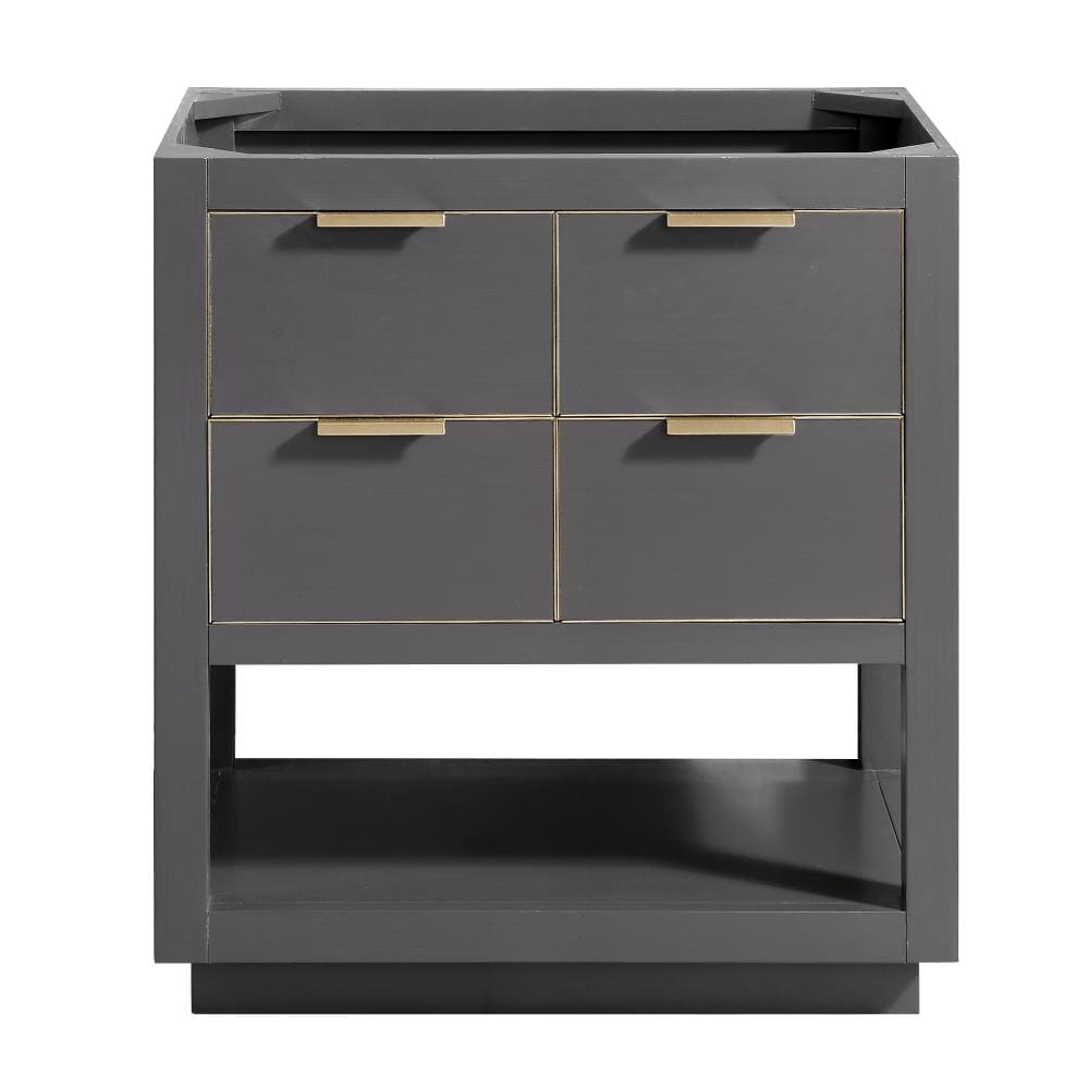 Avanity ALLIE-V30-TGG Allie 30-in Twilight Gray Bathroom Vanity Base Cabinet without Top