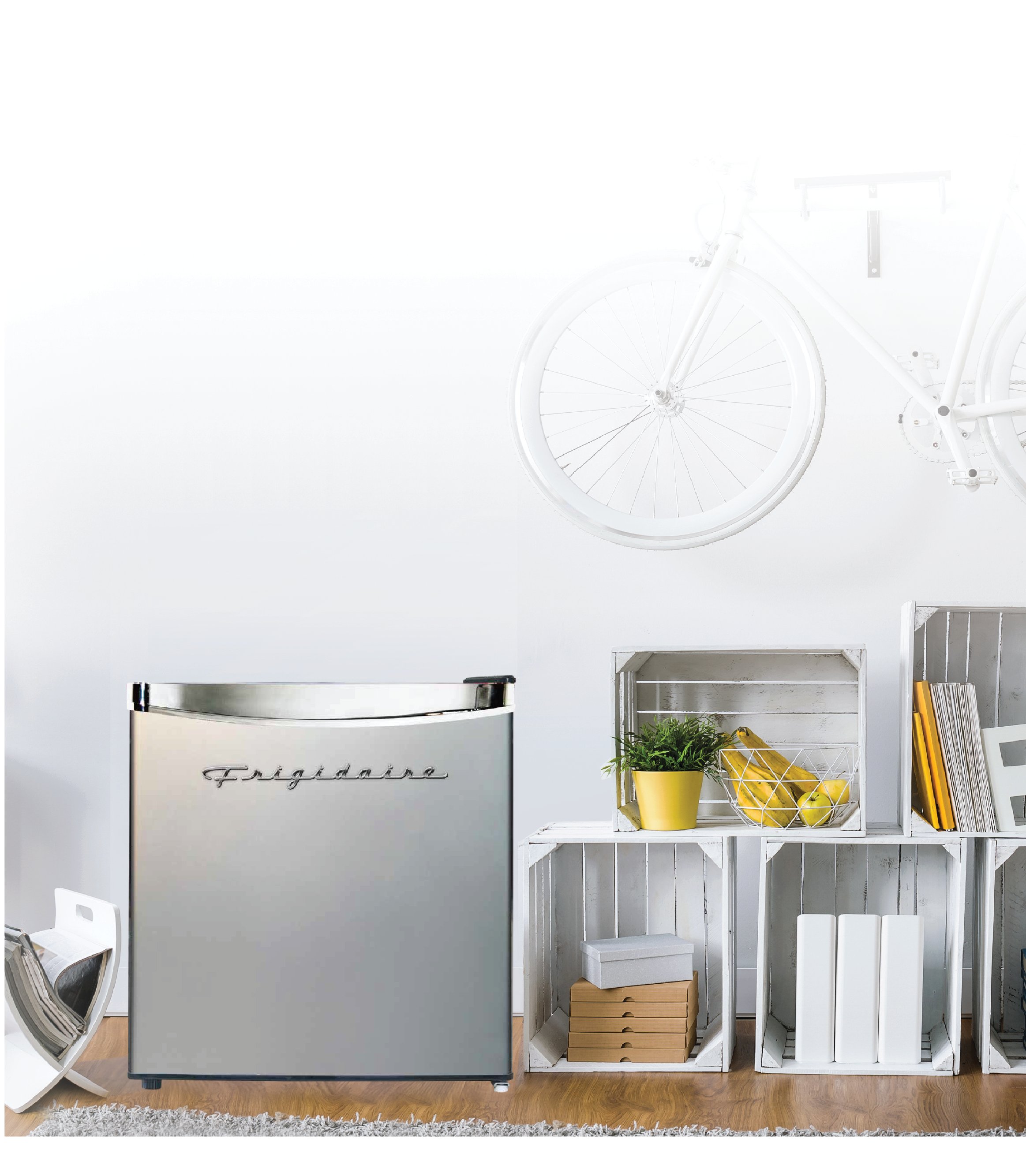 Compact Stainless Steel and Black Upright Freezer, 1.1 Cu. Ft.
