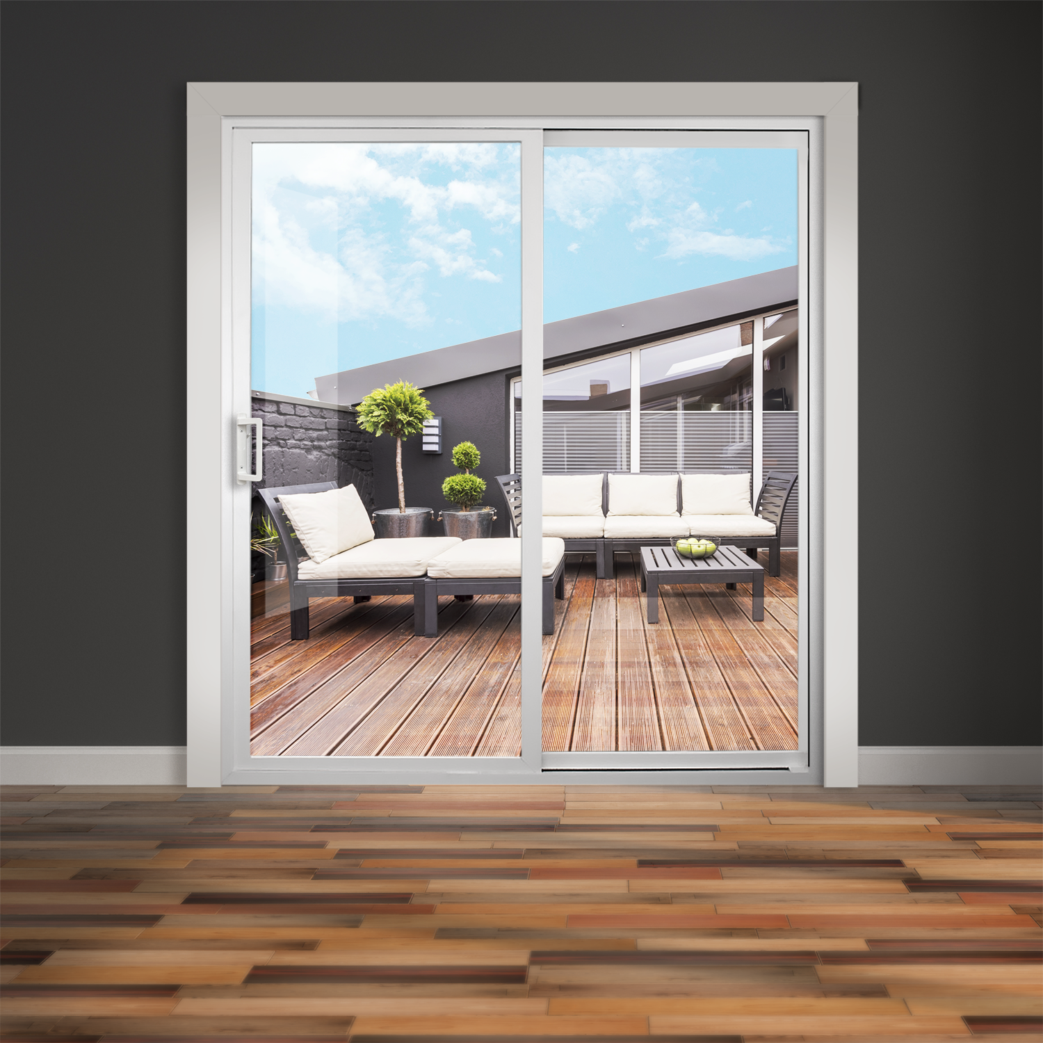 United Window & Door 44PD7280REVBLWH Patio-Doors - View #4