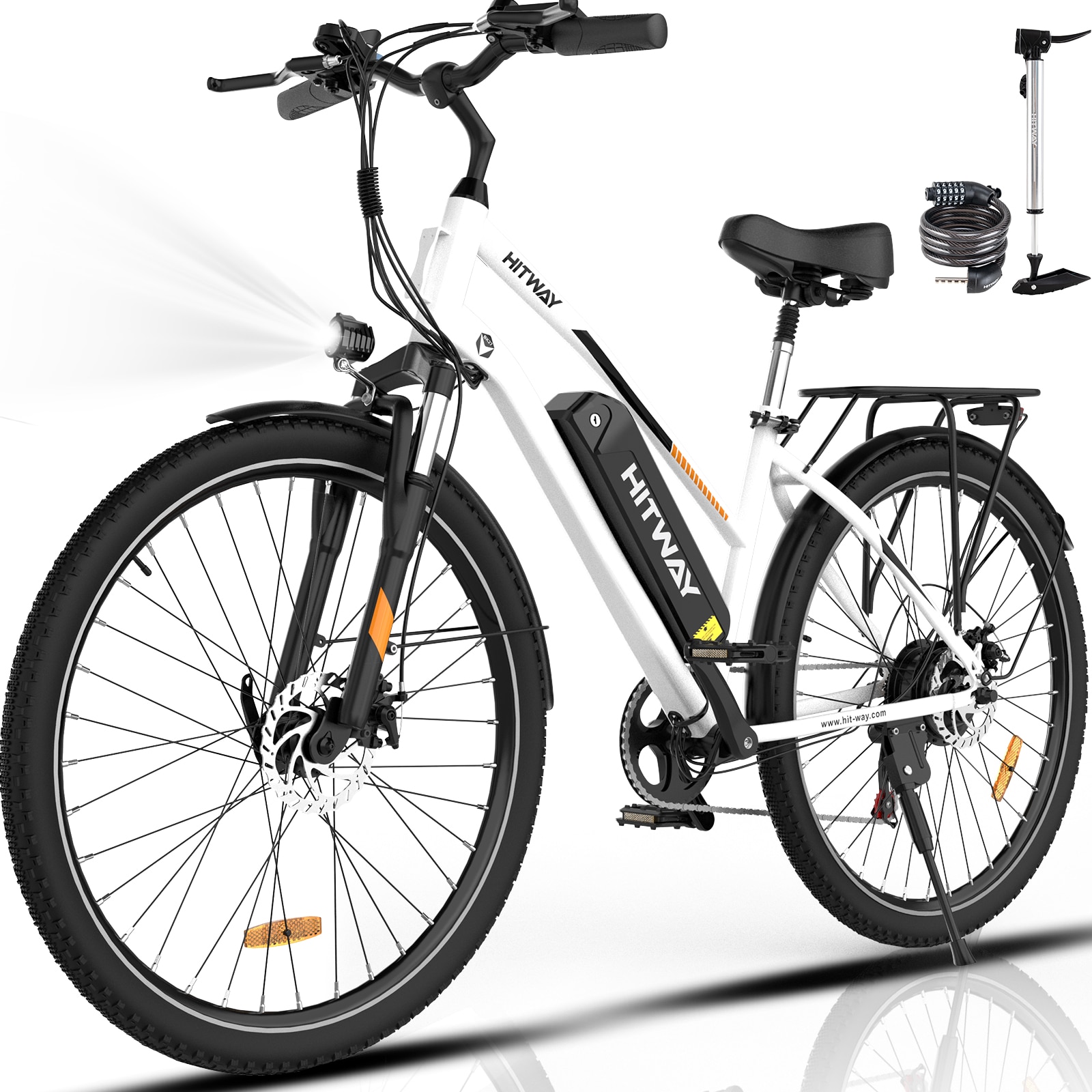 HITWAY BK27M-HW-WHITE-LV 27.5-in Adult unisex E-bike