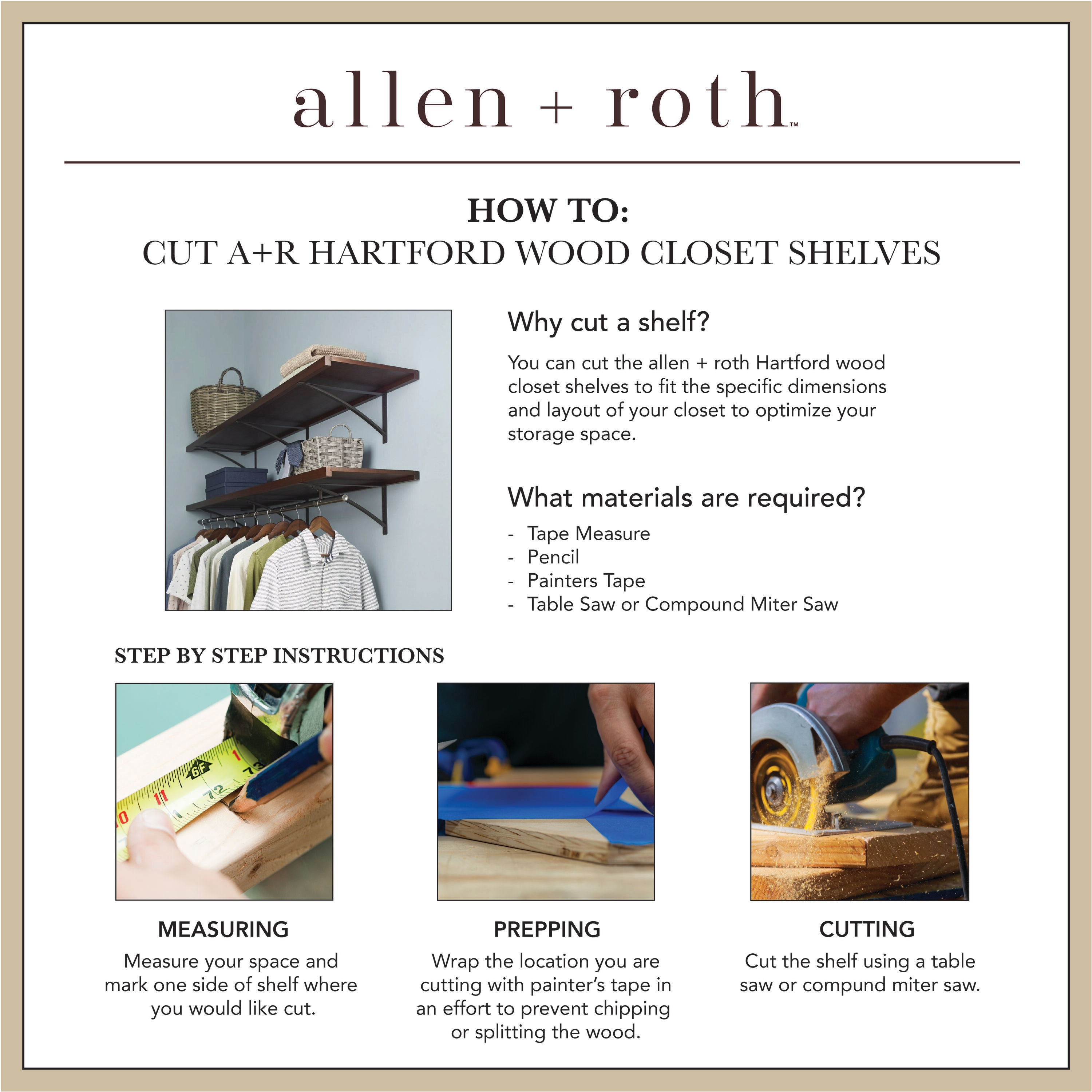 allen + roth LWSS72J Wood-Closet-Shelves - View #4