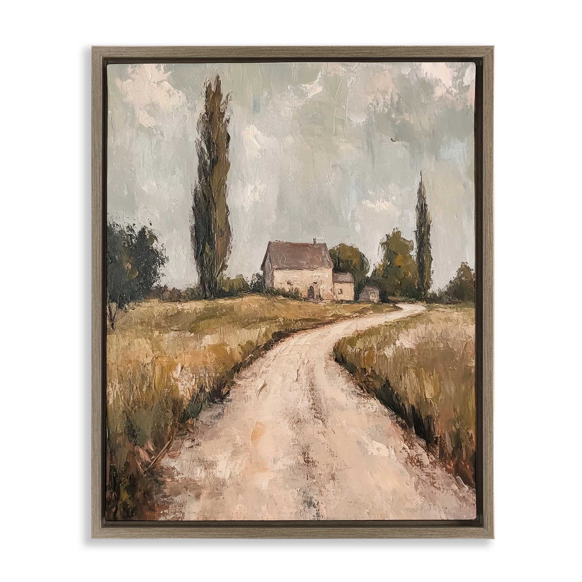 Stupell Industries BT-833-FFE-16X20 Painterly Quiet Country Floating Frame design by Petal Prints Design