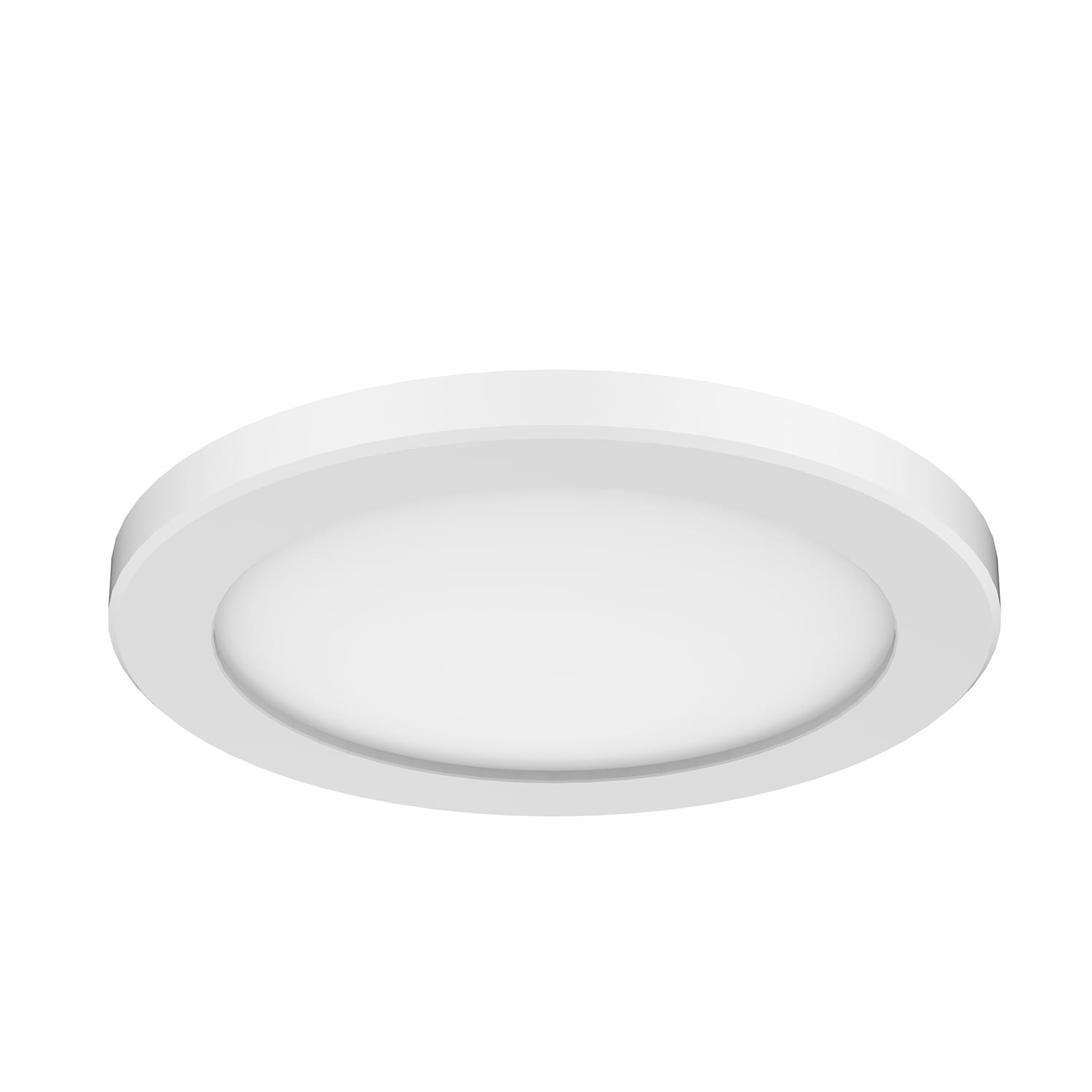 Project Source MXL1140-L12K9027W 1 -Light 7.5-in Matte White Integrated LED Flush Mount Light