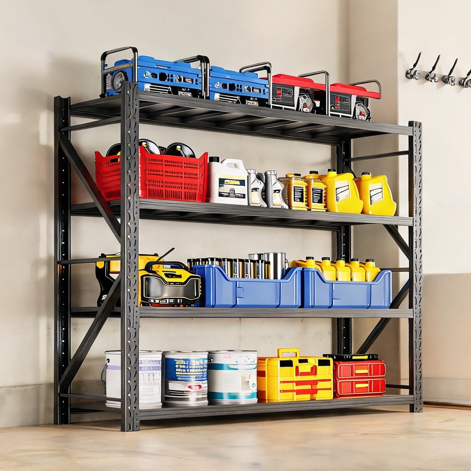 sunjurt Industrial Freestanding Steel Garage Storage Shelving Unit 72H x 48W x 24D 5-Tier 3000 lbs Capacity