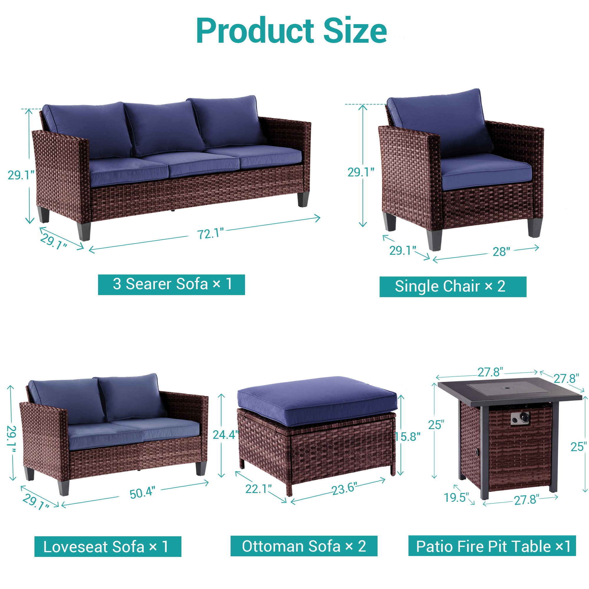 ACEGOSES LW-115BNY-S3T4 Patio-Conversation-Sets - View #6