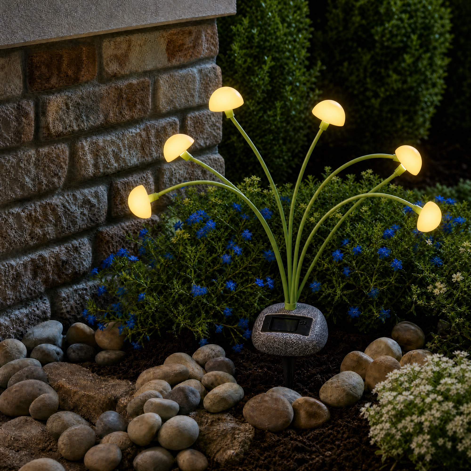 Harbor Breeze Green Garden Plant Light Solar LED Outdoor Path light 3000-K