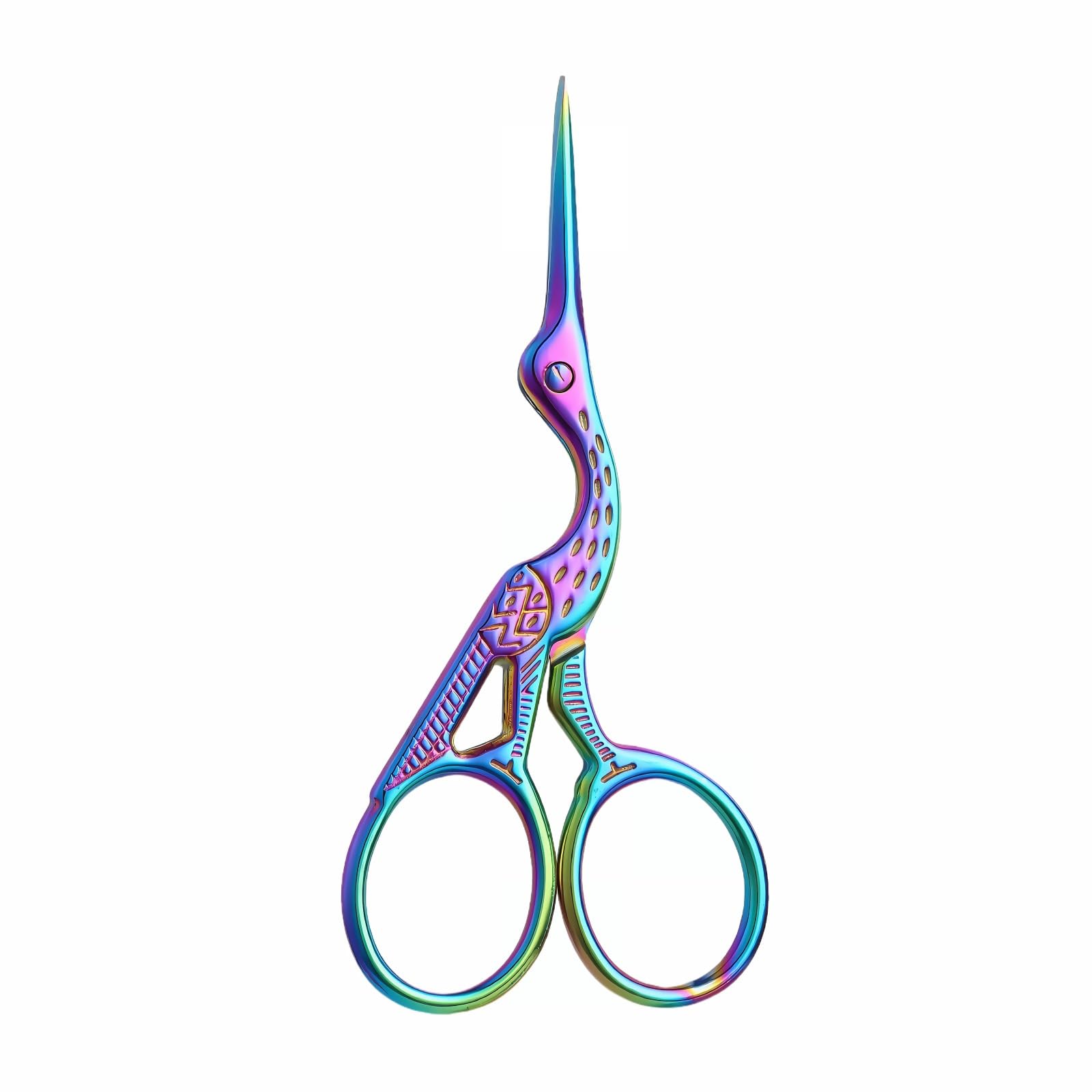 Linder Group Inc Embroidery Scissors Crane Design Rainbow Stainless Steel Ultra Sharp Blades Comfortable Grip 3 74 Inch for Sewing Crafts Tea Sachets DIY Gift #L3MB3FNY