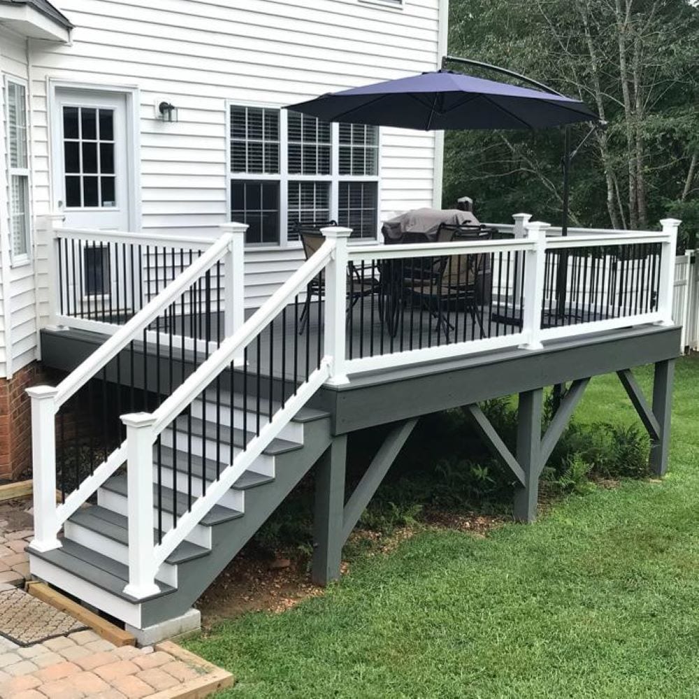 Capital Railing 118-ft x 36-in White Vinyl Deck Rail Kit in the Deck ...