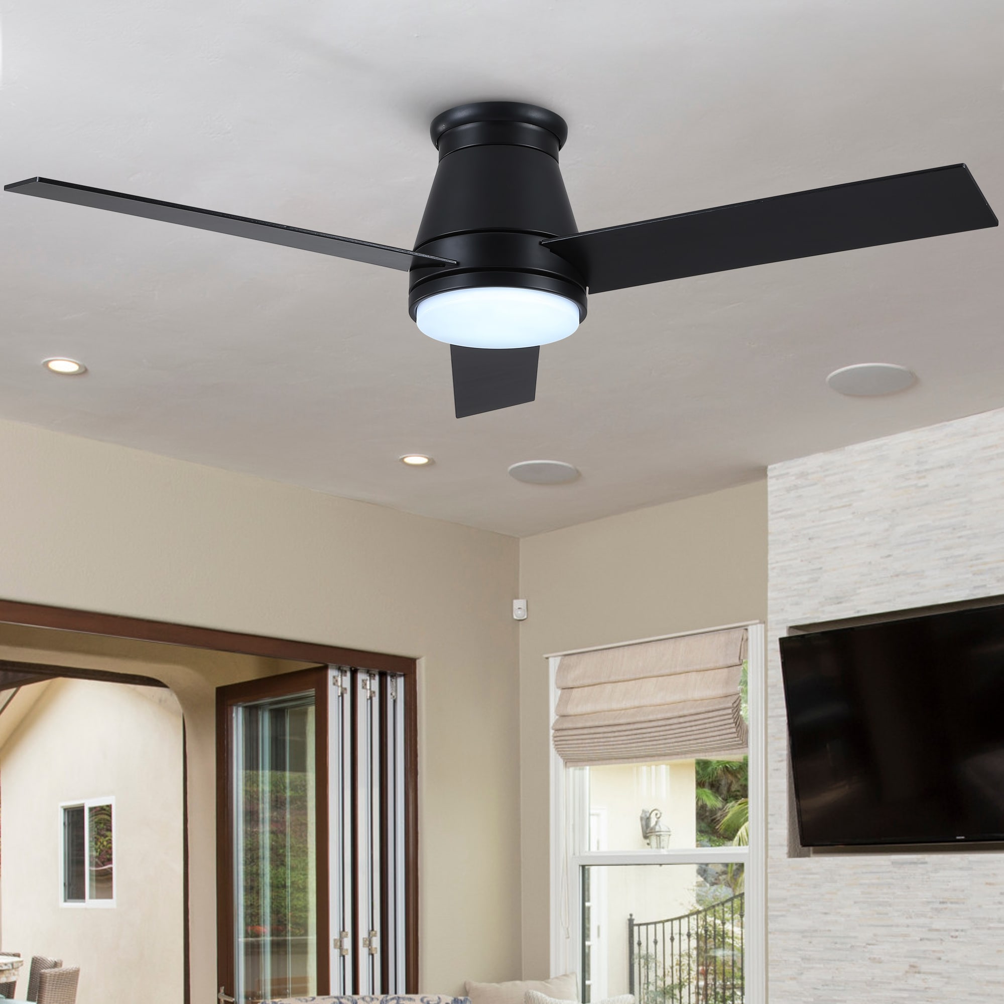 New 48” purchases ceiling fan reversible color blades with remote