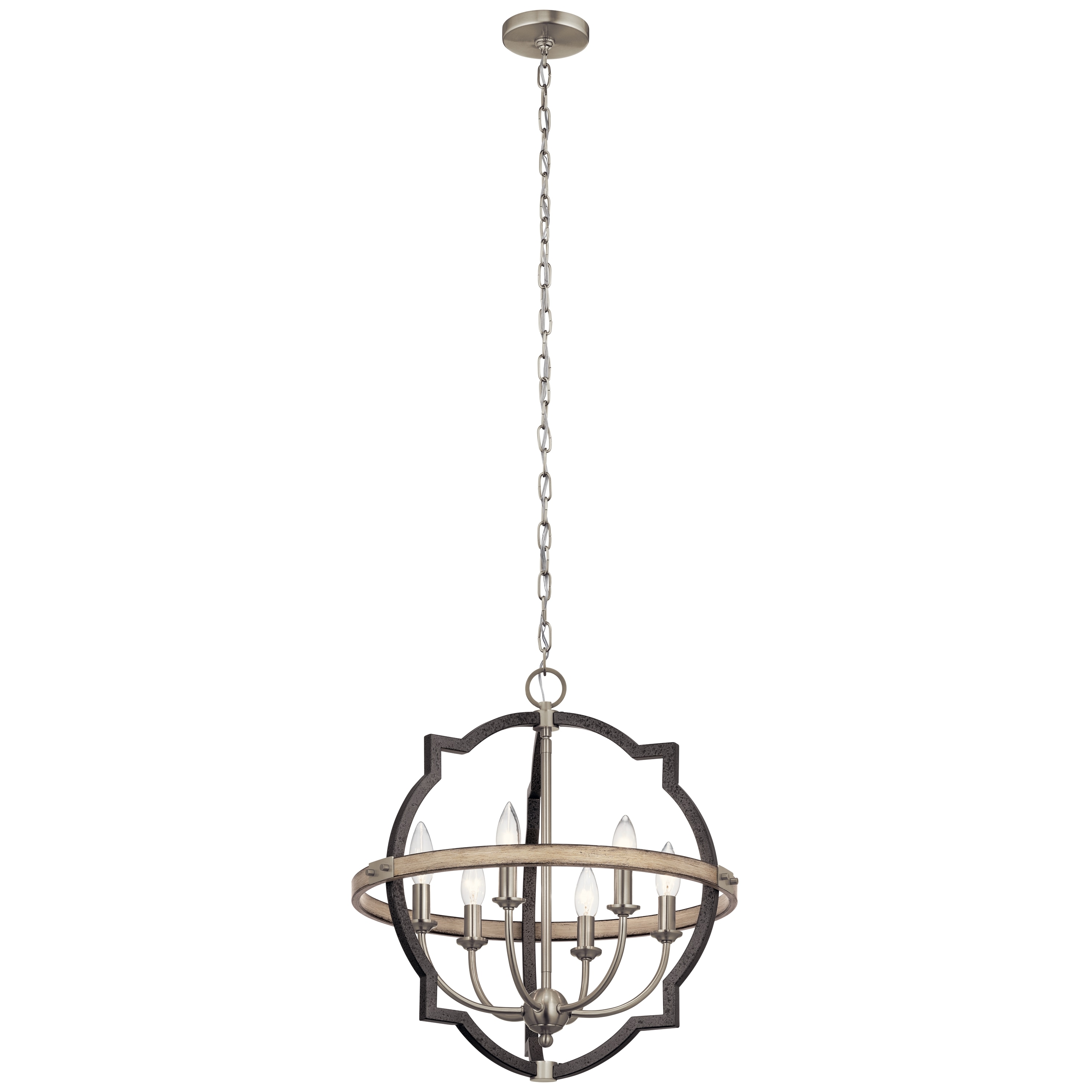 Kichler Elula 6-Light Anvil Iron and Distressed Antique Grey Farmhouse Chandelier Kichler Elula 6-Light Anvil Iron and Distressed Antique Grey Farmhouse Chandelier