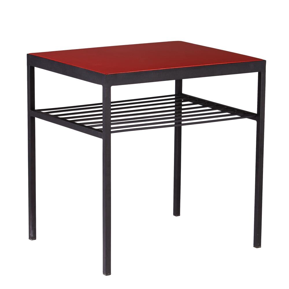 red and black end tables