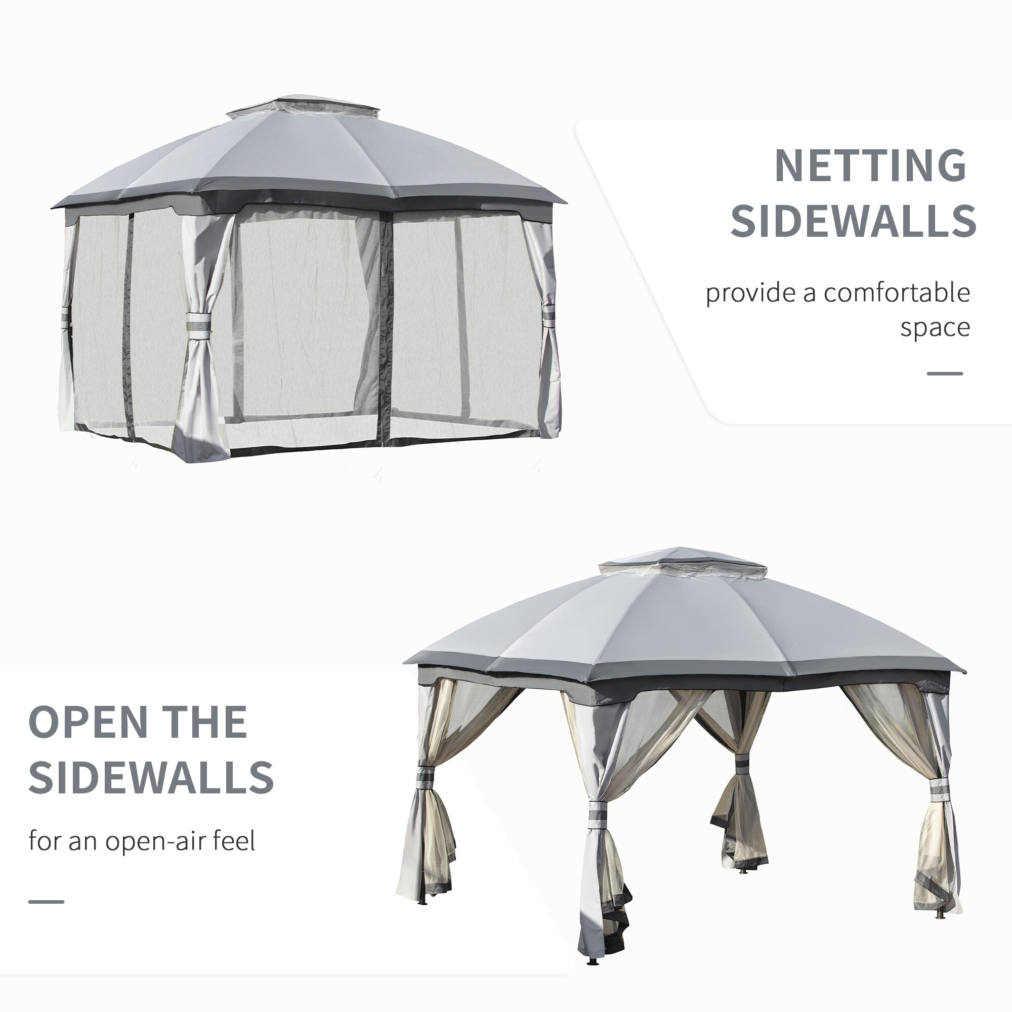 Kahomvis AOS-QP109-547 Wood-Resin-Gazebos - View #3
